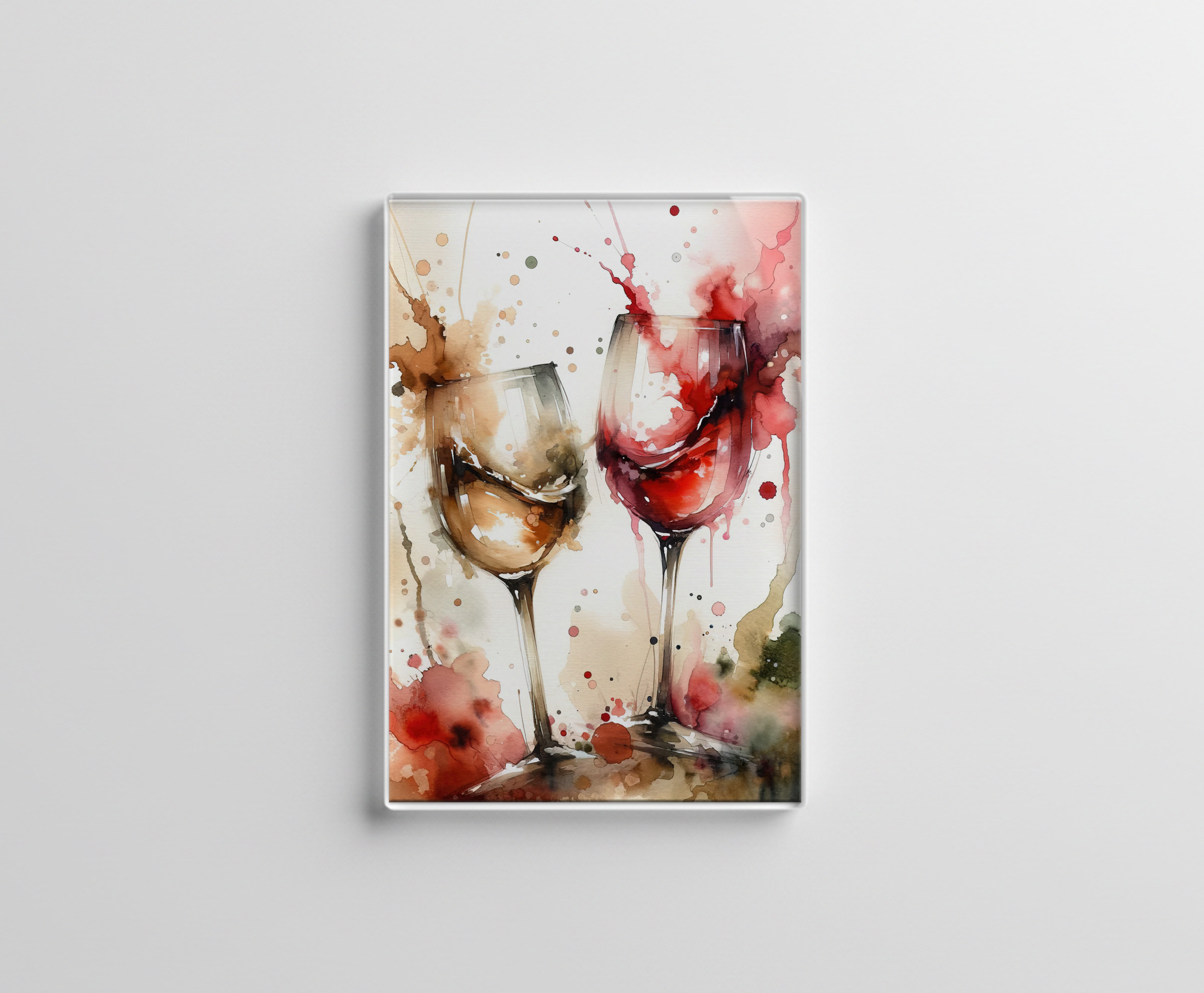 raxxa Glas-Magnet: Watercolor Wine Glasses