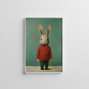 raxxa Glas-Magnet: Minimal Rabbit Portrait