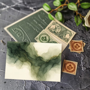 raxxa Postkarte: Moss Green Gold Flow