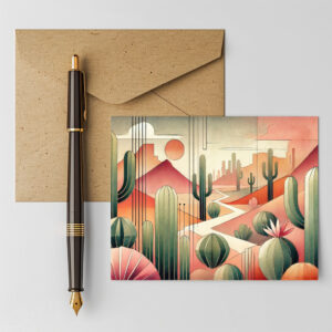 raxxa Postkarte: Art Deco Desert Cacti