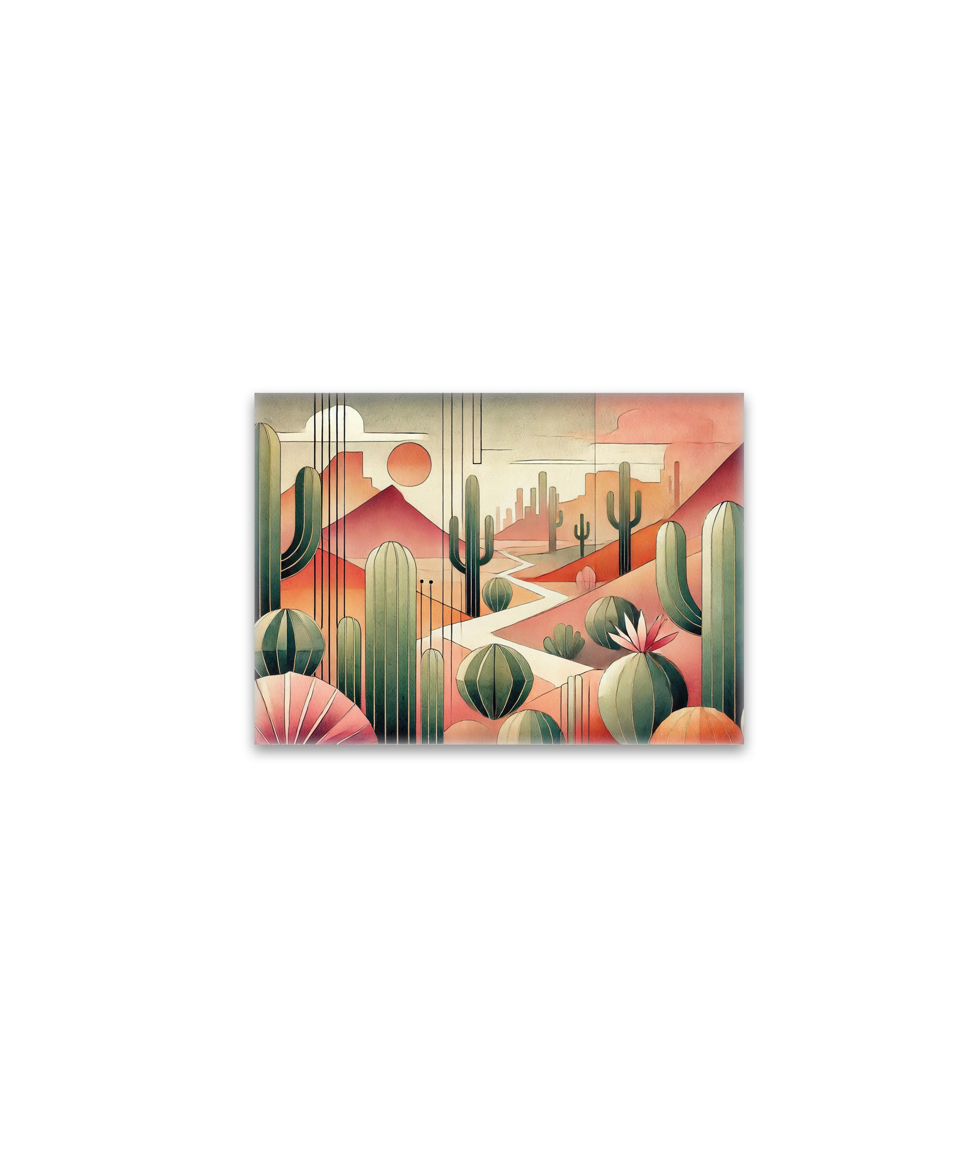 raxxa Glas-Magnet: Art Deco Desert Cacti