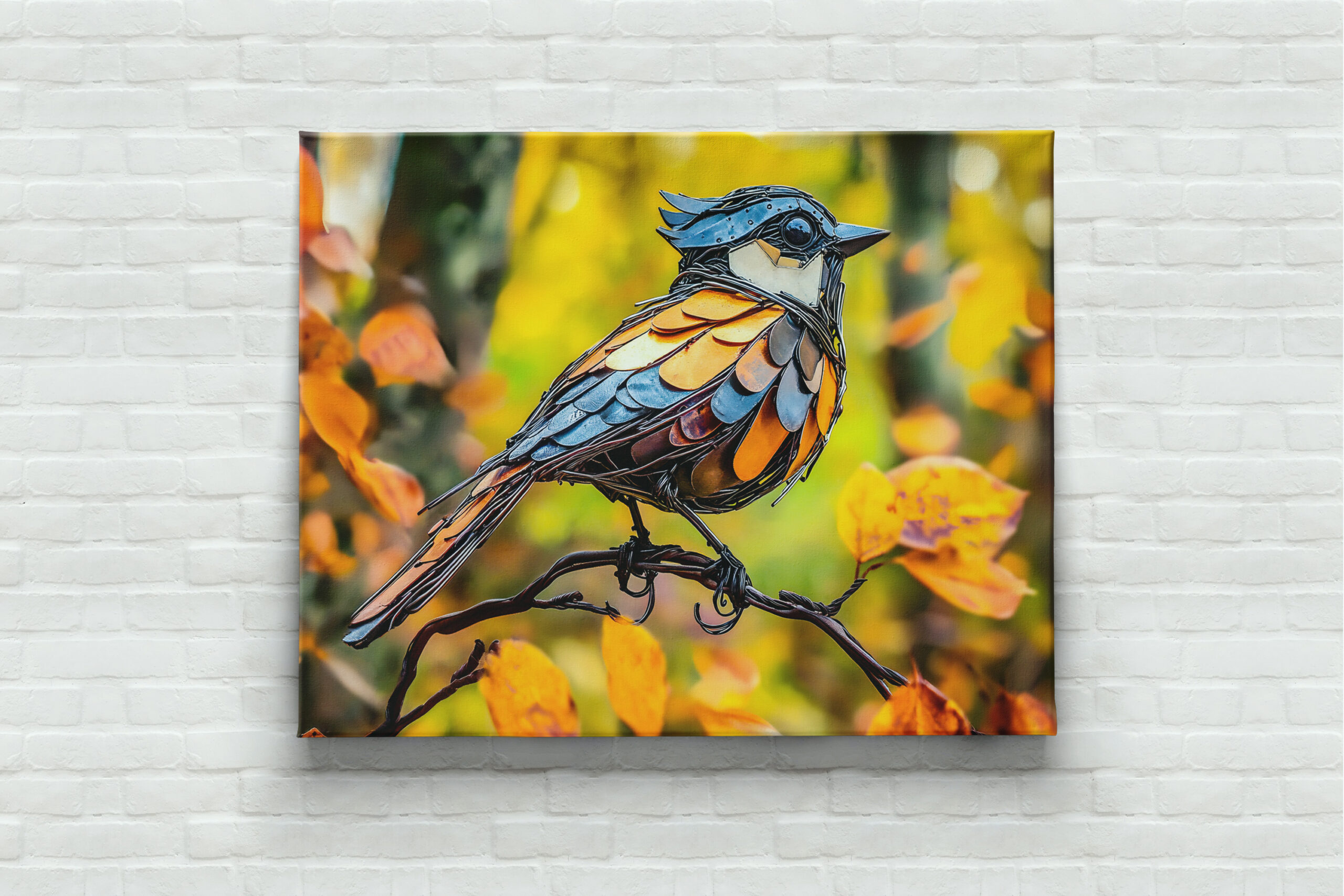 raxxa Canva: Metal Blue Tit on Branch – Bild 3