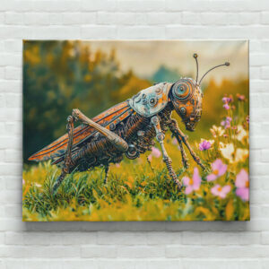 raxxa Canva: Metal Grasshopper Garden Sculpture