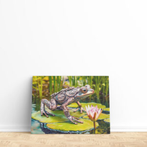 raxxa Canva: Metal Frog on Water Lily