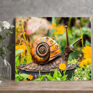 raxxa Canva: Metal Snail Garden Ornament