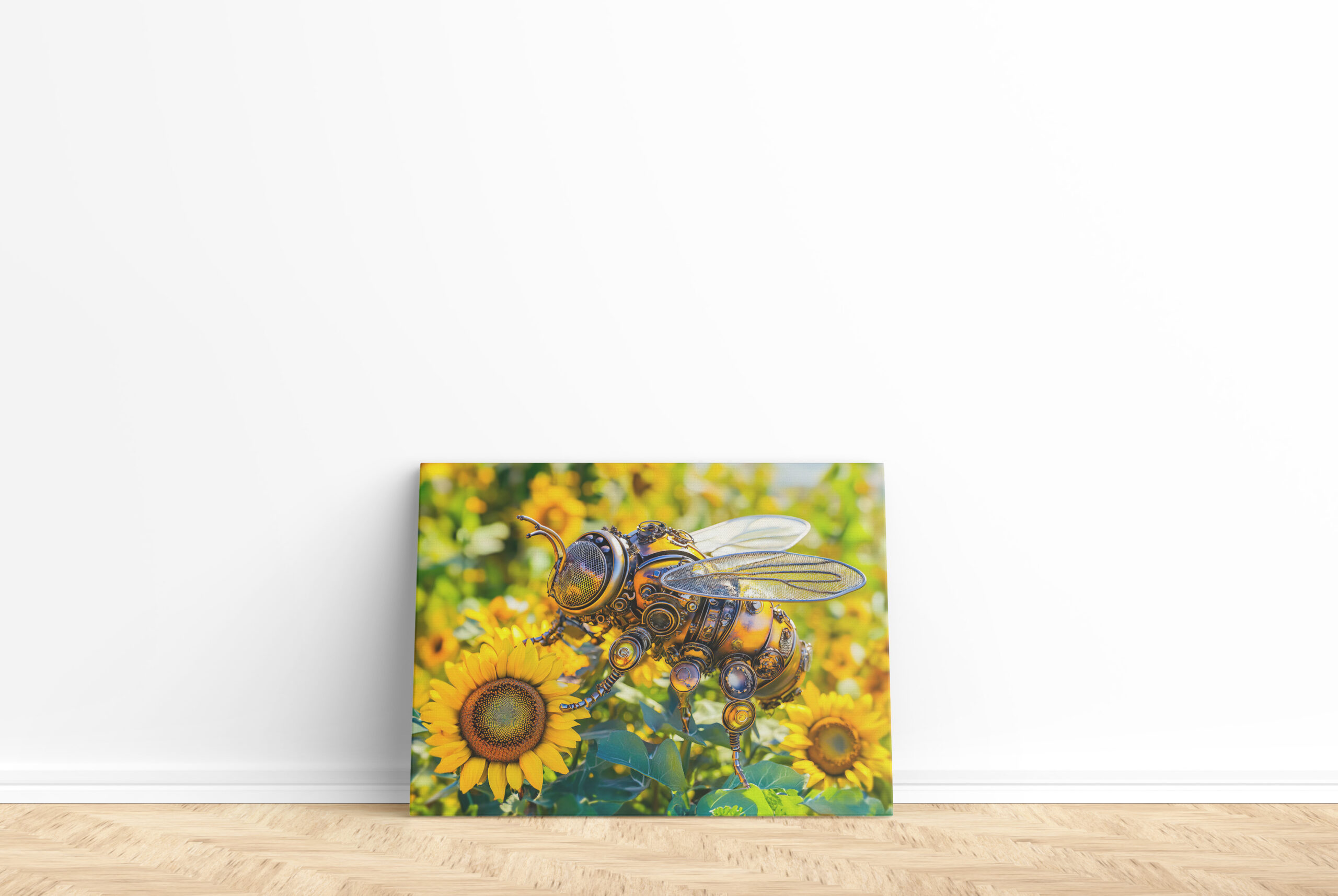raxxa Canva: Metal Bumblebee on Sunflower in Summer - immagine 2
