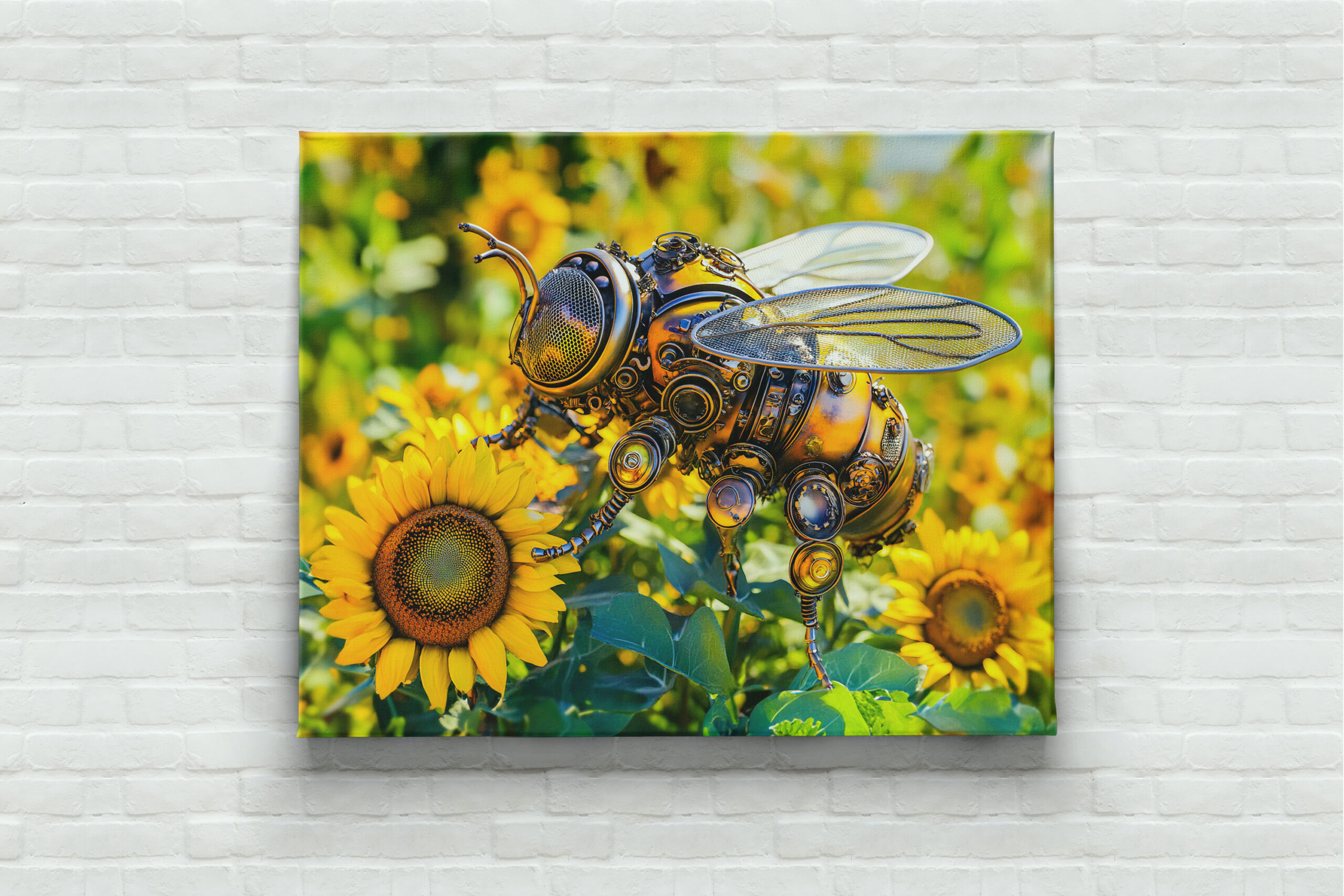 raxxa Canva: Metal Bumblebee on Sunflower in Summer - immagine 3