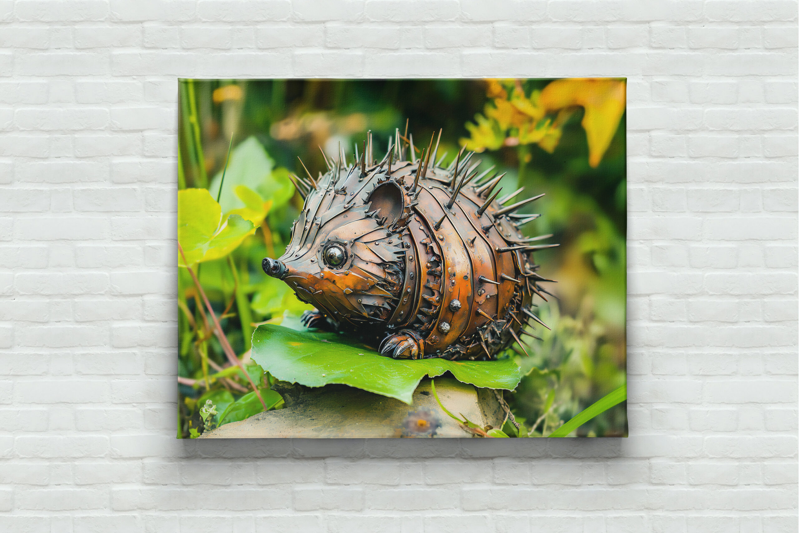 raxxa Canva: Metal Hedgehog Garden Decor on leave – Bild 3