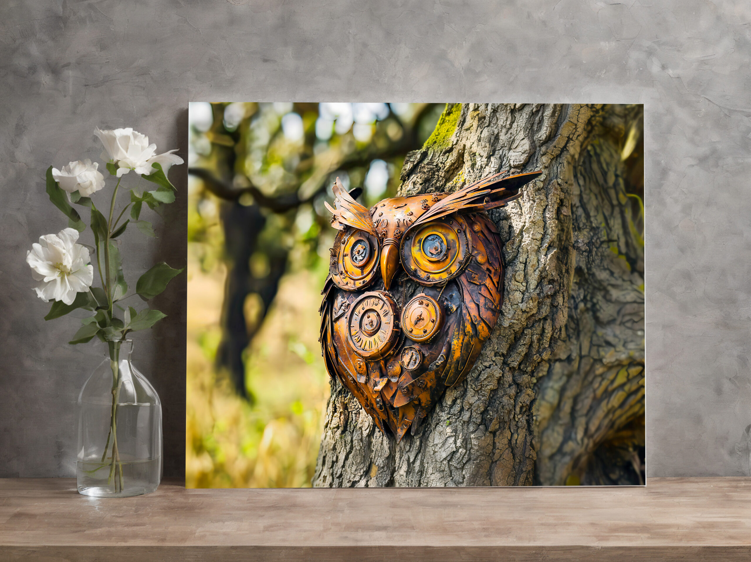 raxxa Canva: Metal Owl Garden Sculpture - immagine 3