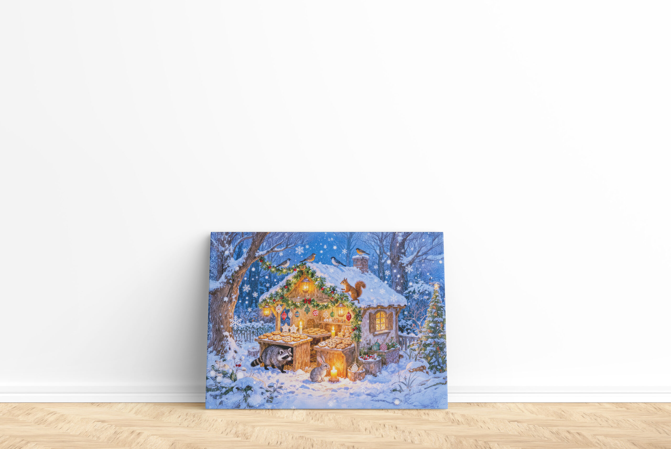raxxa Canva: Gingerbread Cottage in the Snow – Image 2