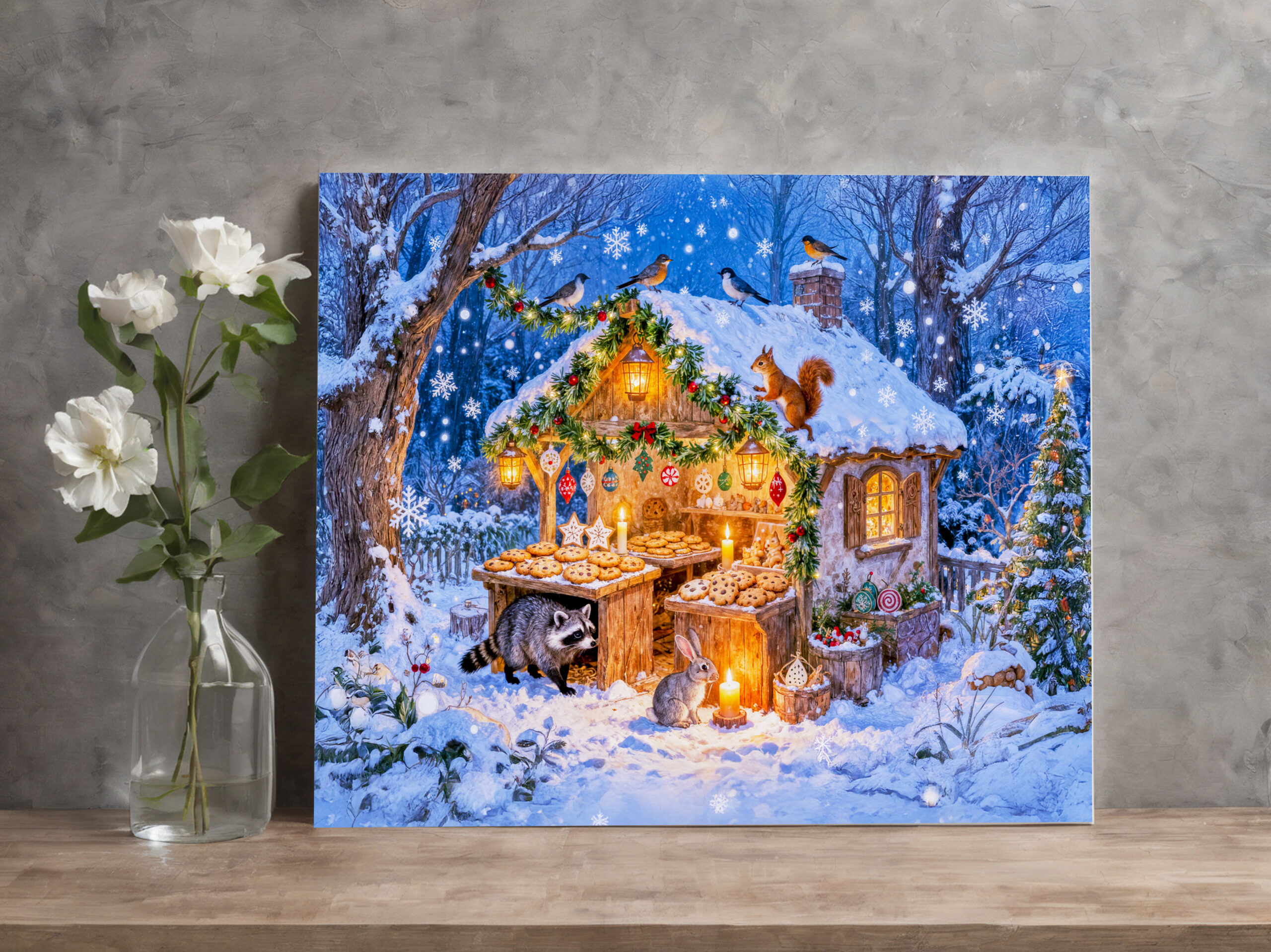 raxxa Canva: Gingerbread Cottage in the Snow – Image 3