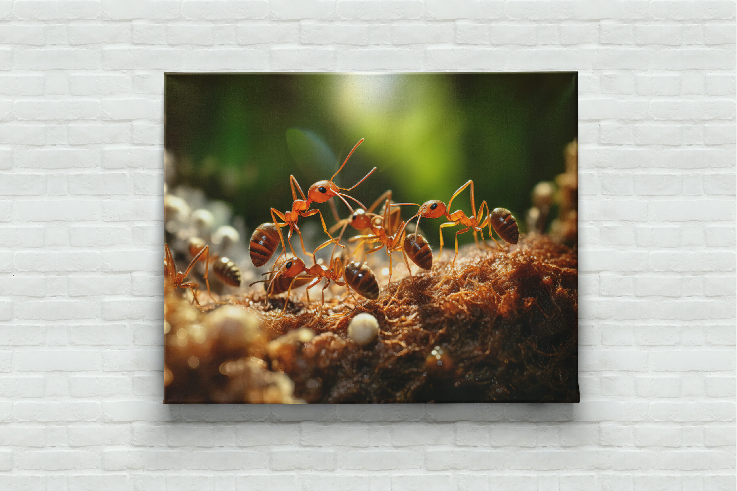 raxxa Canva: busy ant colony working together to carry tiny pieces of food back to their underground nest – Image 2