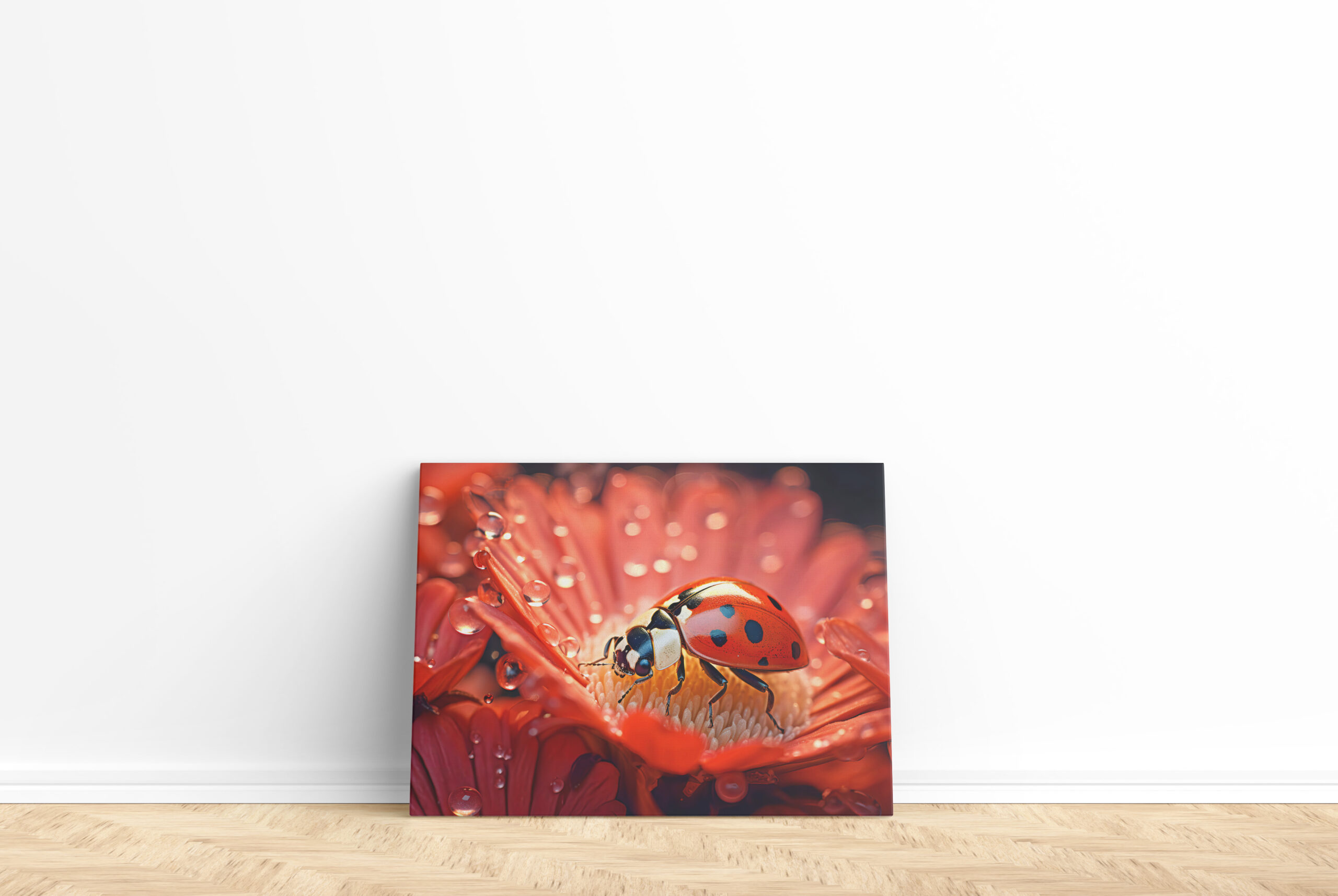 raxxa Canva: ladybug delicately exploring the intricate patterns of a blooming flower petal – Image 2