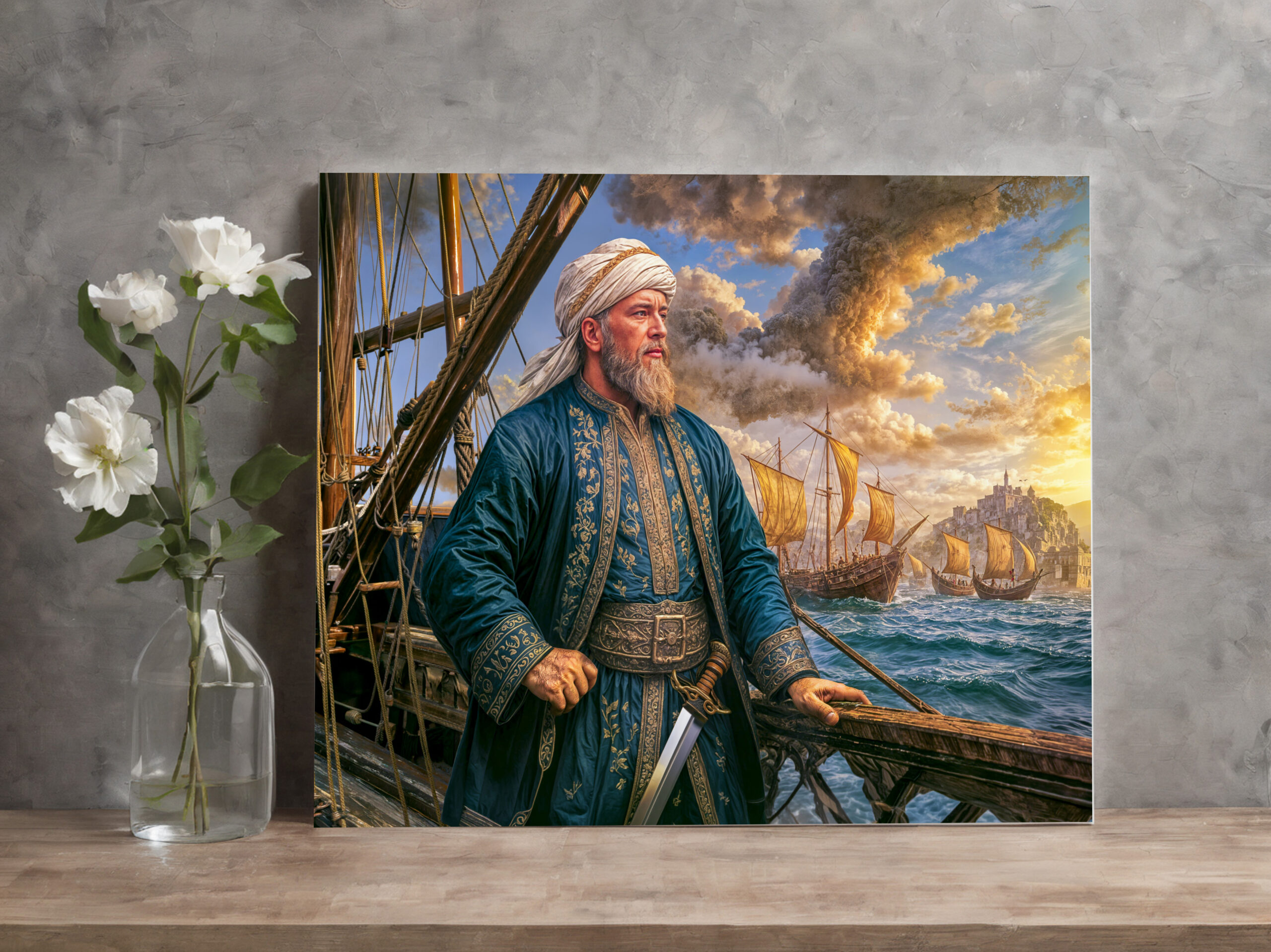 raxxa Canva: Hayreddin Barbarossa Naval Commander Portrait – Image 3