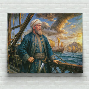 raxxa Canva: Hayreddin Barbarossa Naval Commander Portrait