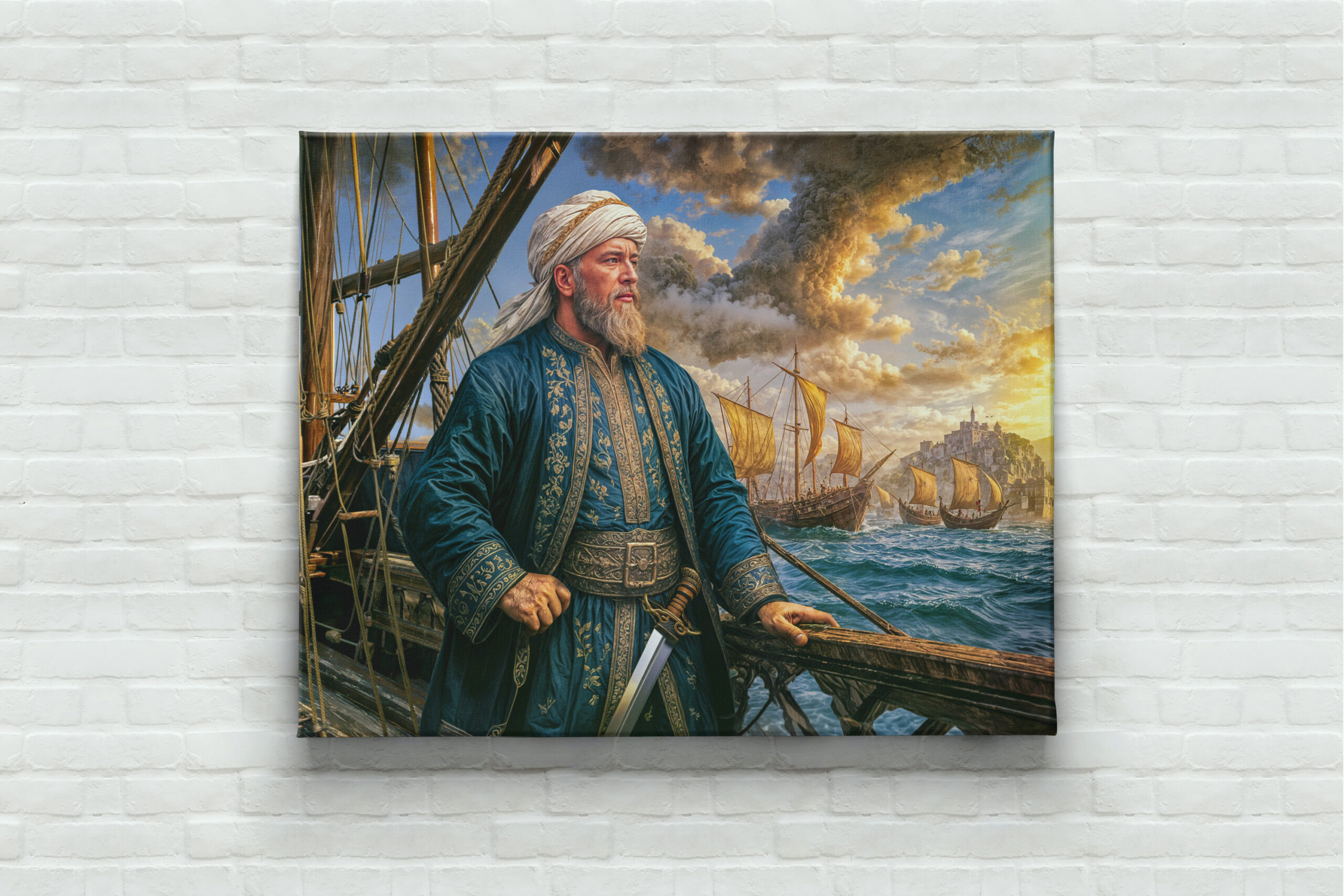 raxxa Canva: Hayreddin Barbarossa Naval Commander Portrait