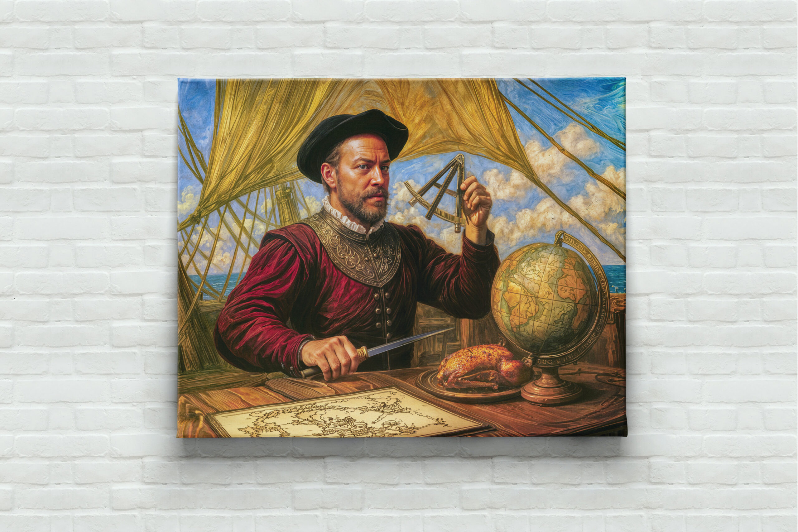 raxxa Canva: Sir Francis Drake Maritime Portrait - Imagen 3