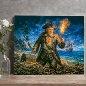 raxxa Canva: Captain Kidd Legendary Pirate Portrait