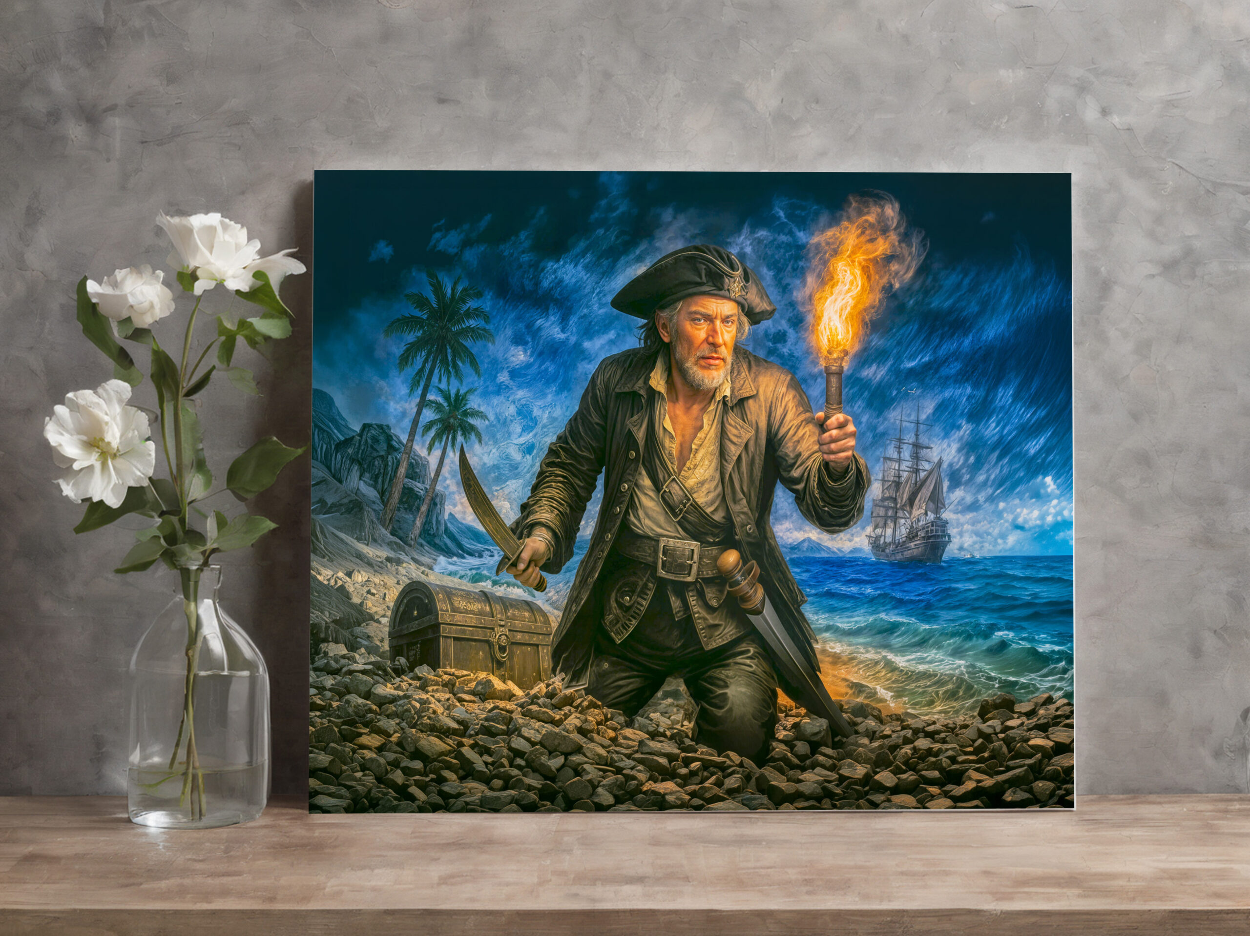 raxxa Canva: Captain Kidd Legendary Pirate Portrait