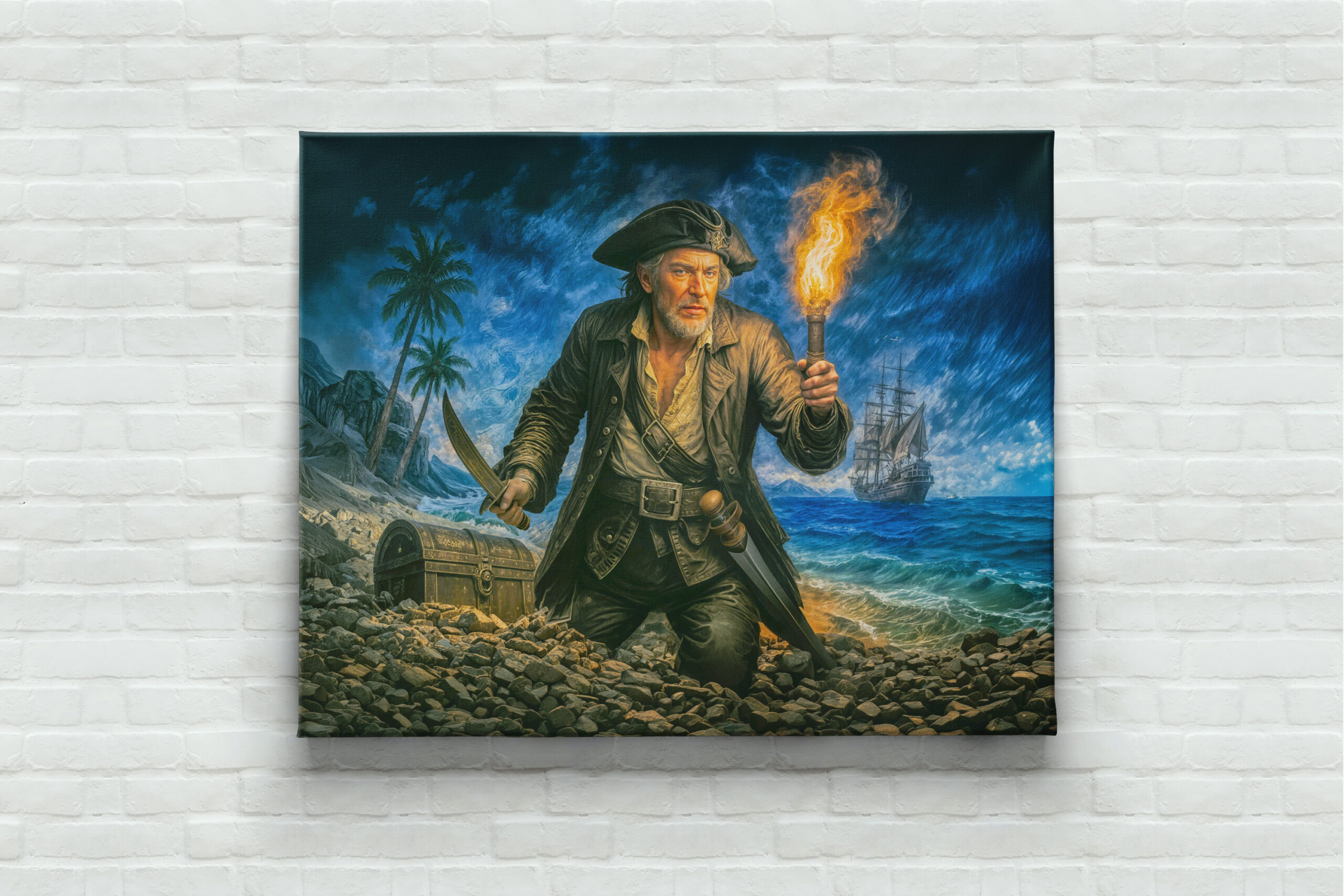 raxxa Canva: Captain Kidd Legendary Pirate Portrait - Imagen 3