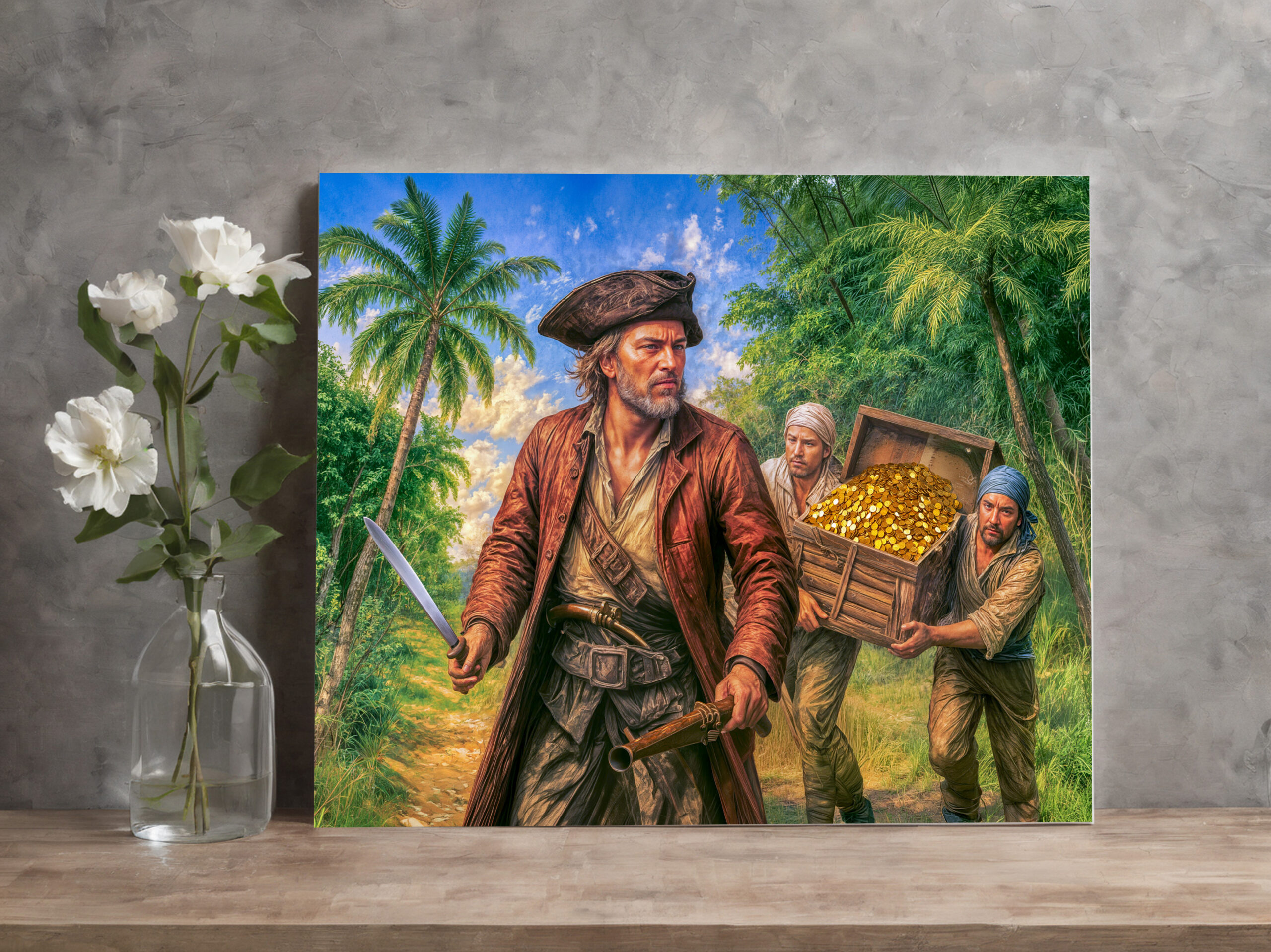 raxxa Canva: Captain Kidd Treasure Island Portrait - immagine 3