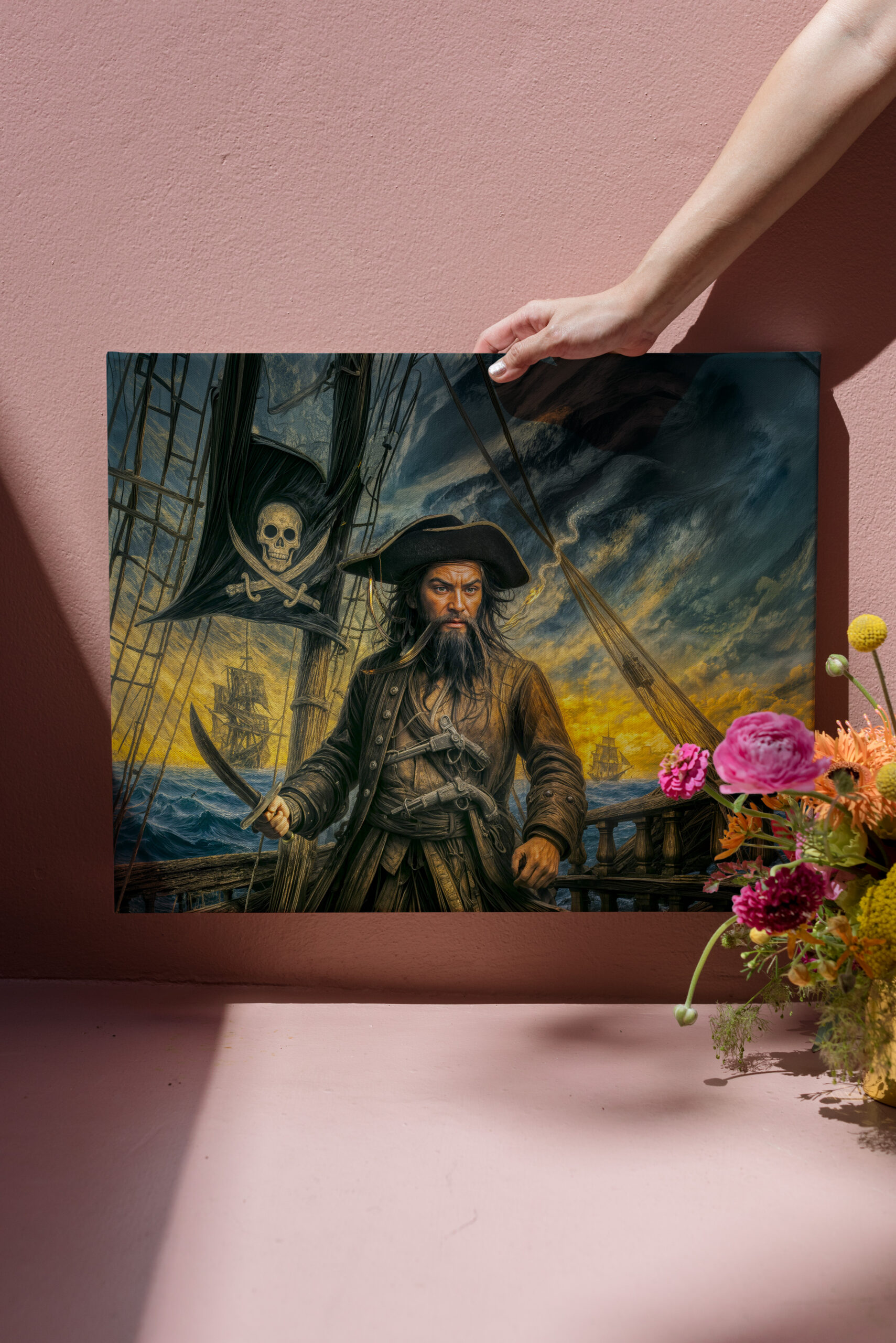 raxxa Canva: Blackbeard Pirate Storm Portrait