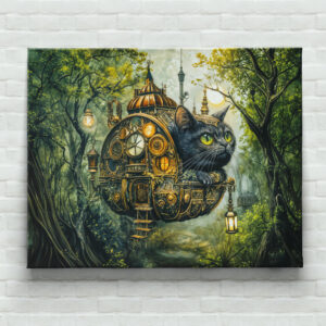 raxxa Canva: Mystic clockwork cat