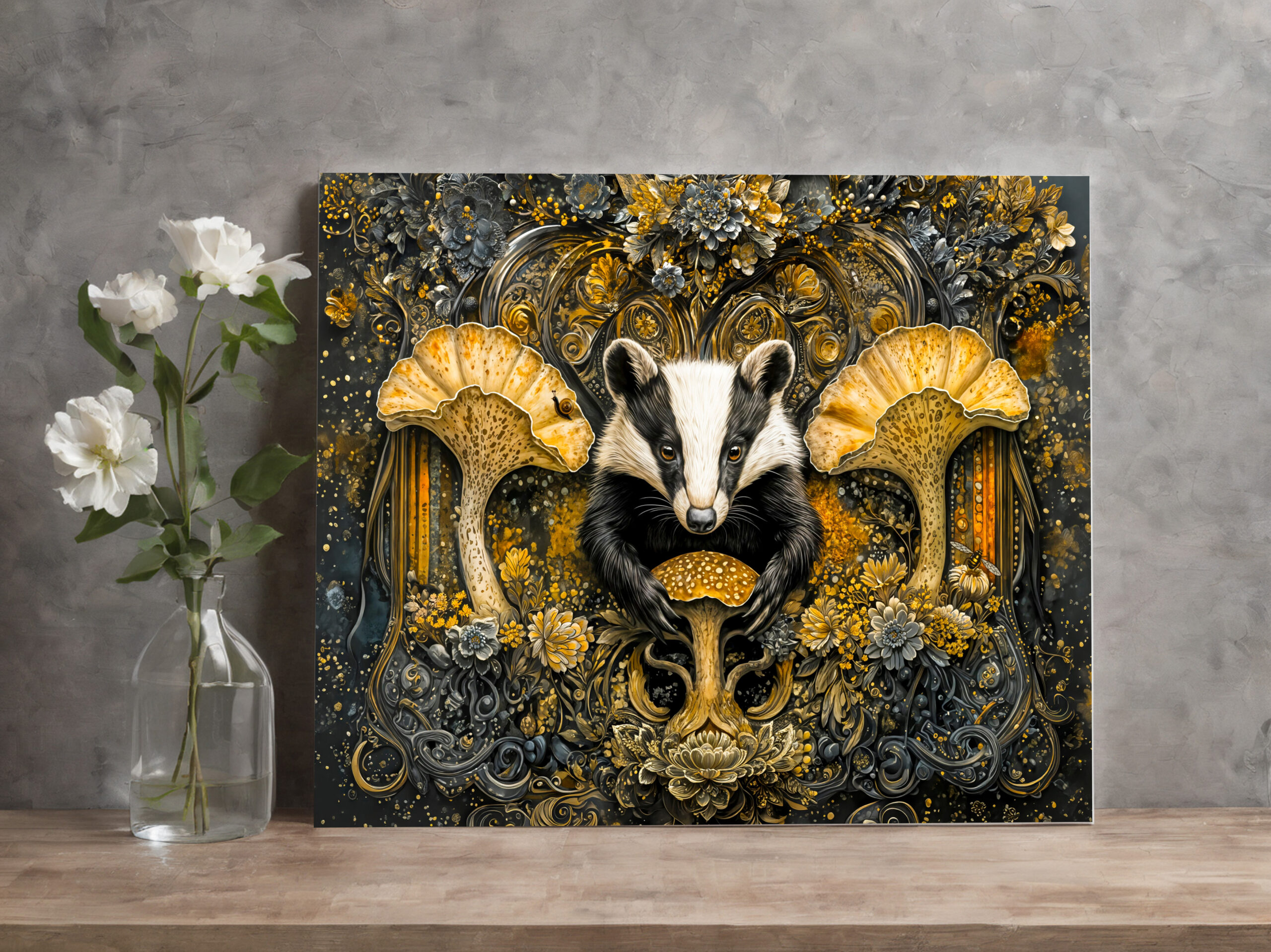 raxxa Canva: Mystic mushroom badger – Image 2