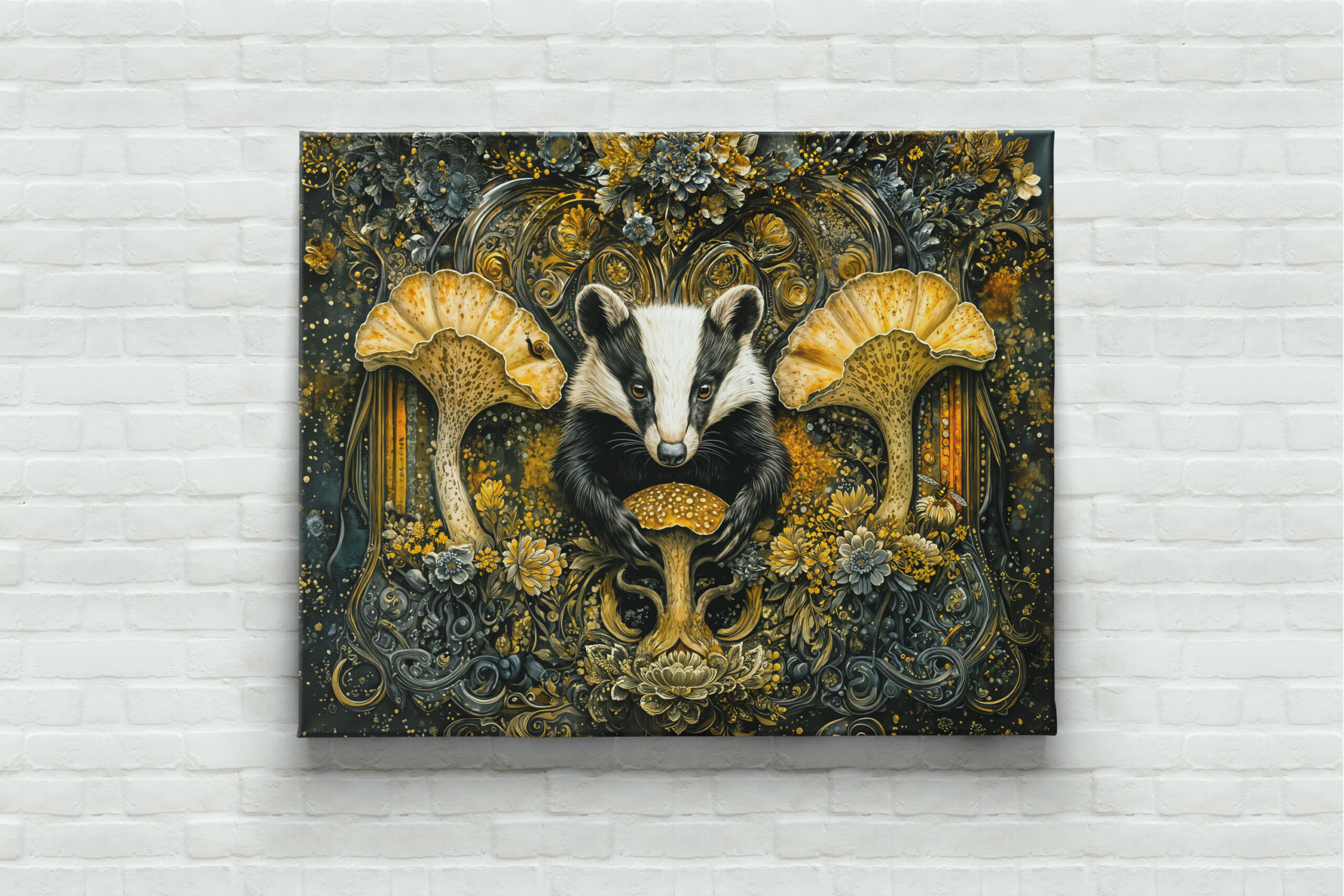 raxxa Canva: Mystic mushroom badger – Image 3