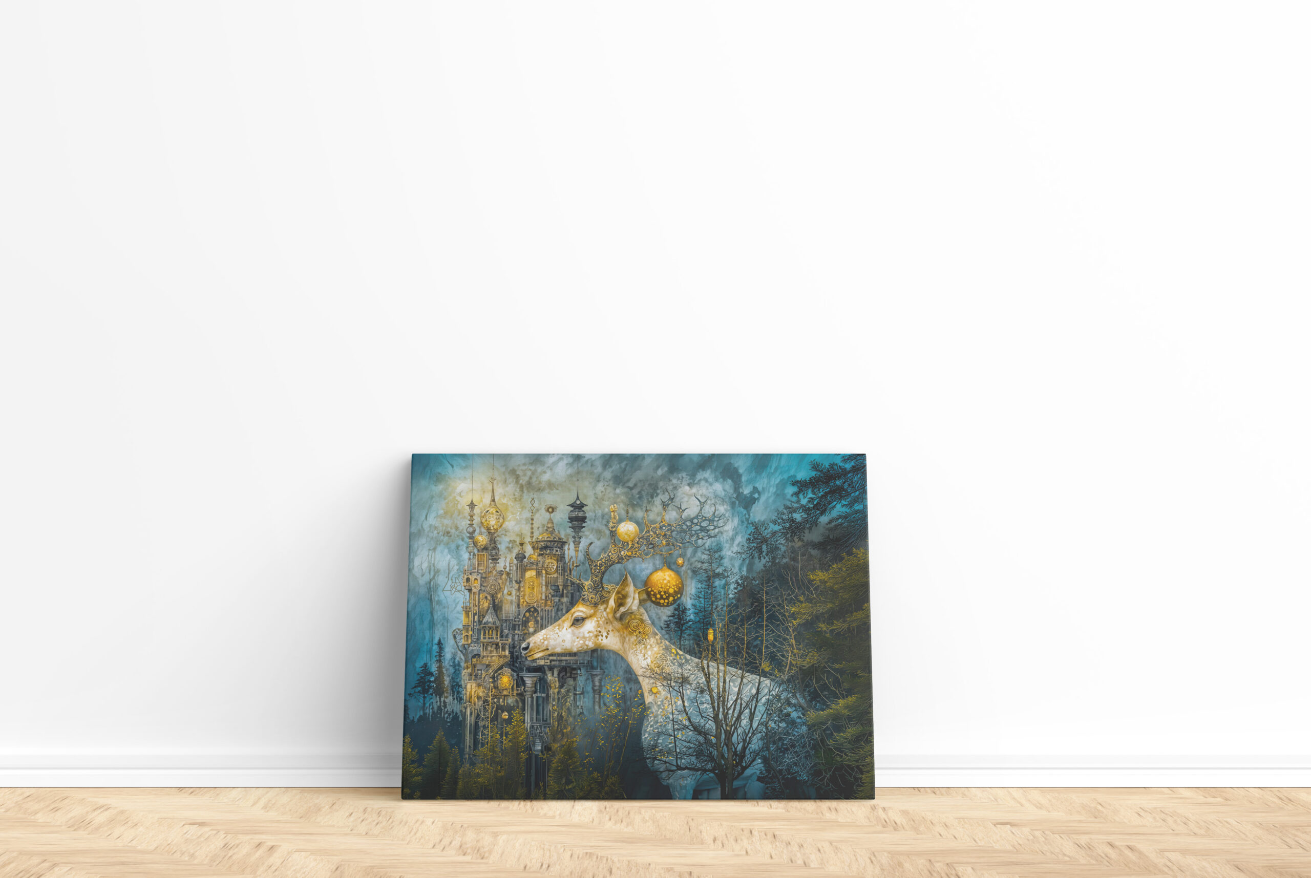 raxxa Canva: Flying castle cats Steampunk night – Bild 2