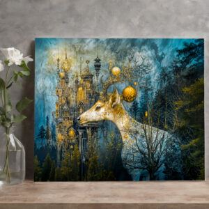 raxxa Canva: Flying castle cats Steampunk night