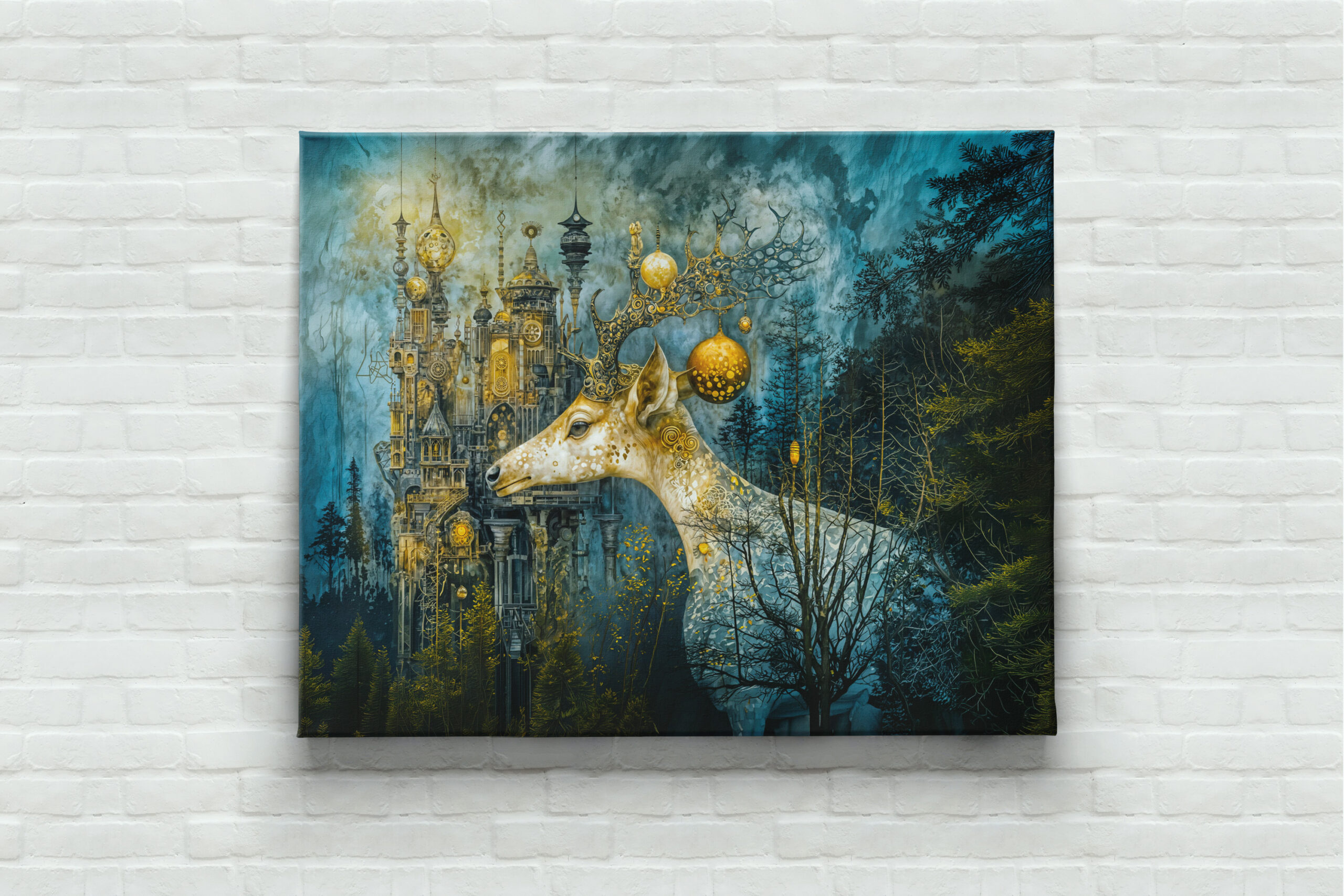 raxxa Canva: Flying castle cats Steampunk night – Bild 3