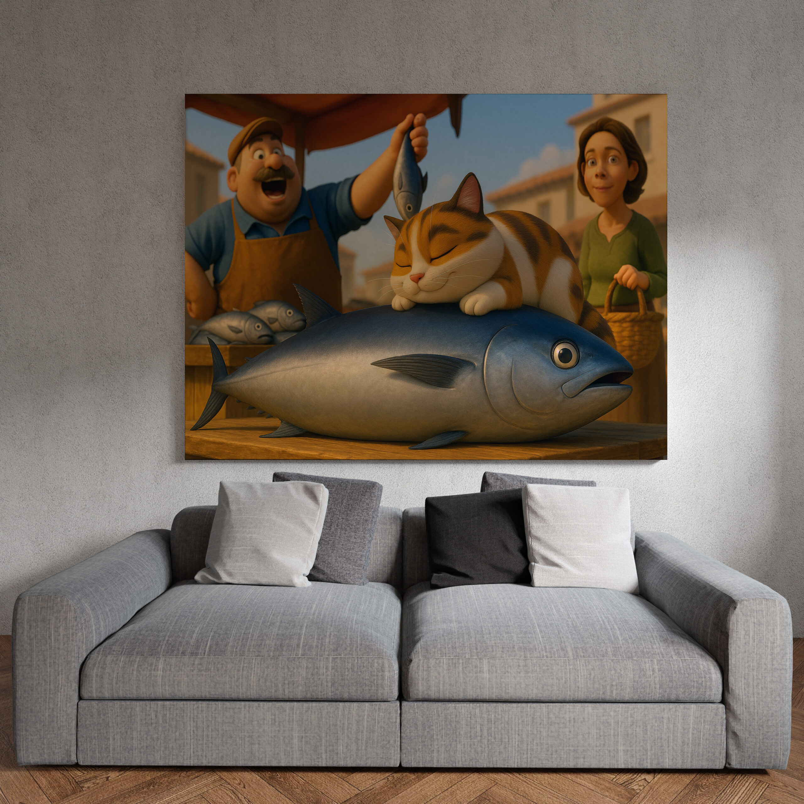 raxxa Canva: MEIN Fisch. Wenn dem Kater der Fischmarkt gehört - immagine 3
