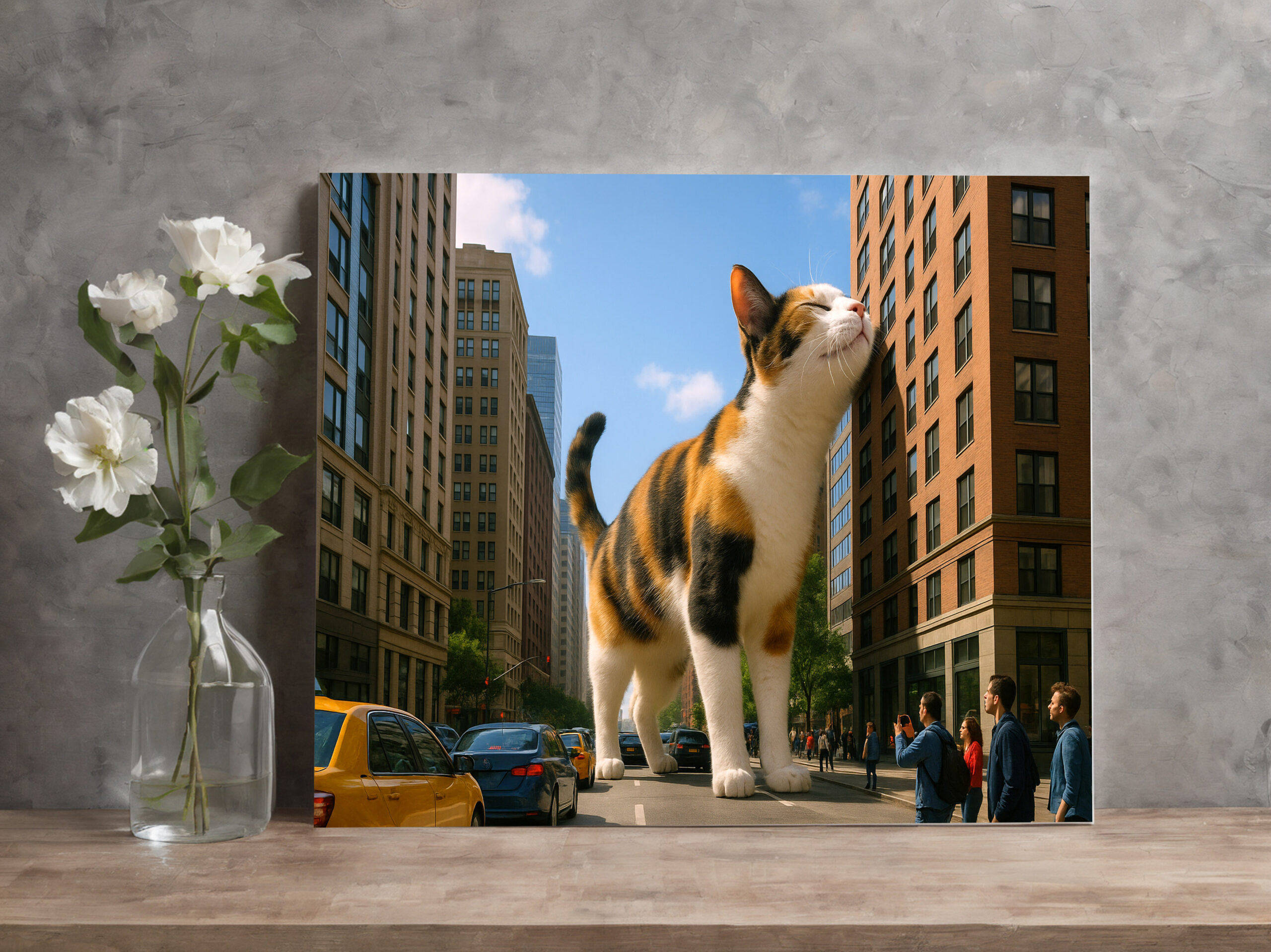 raxxa Canva: Mein liebstes Gebäude - Katze mit Hochhaus
