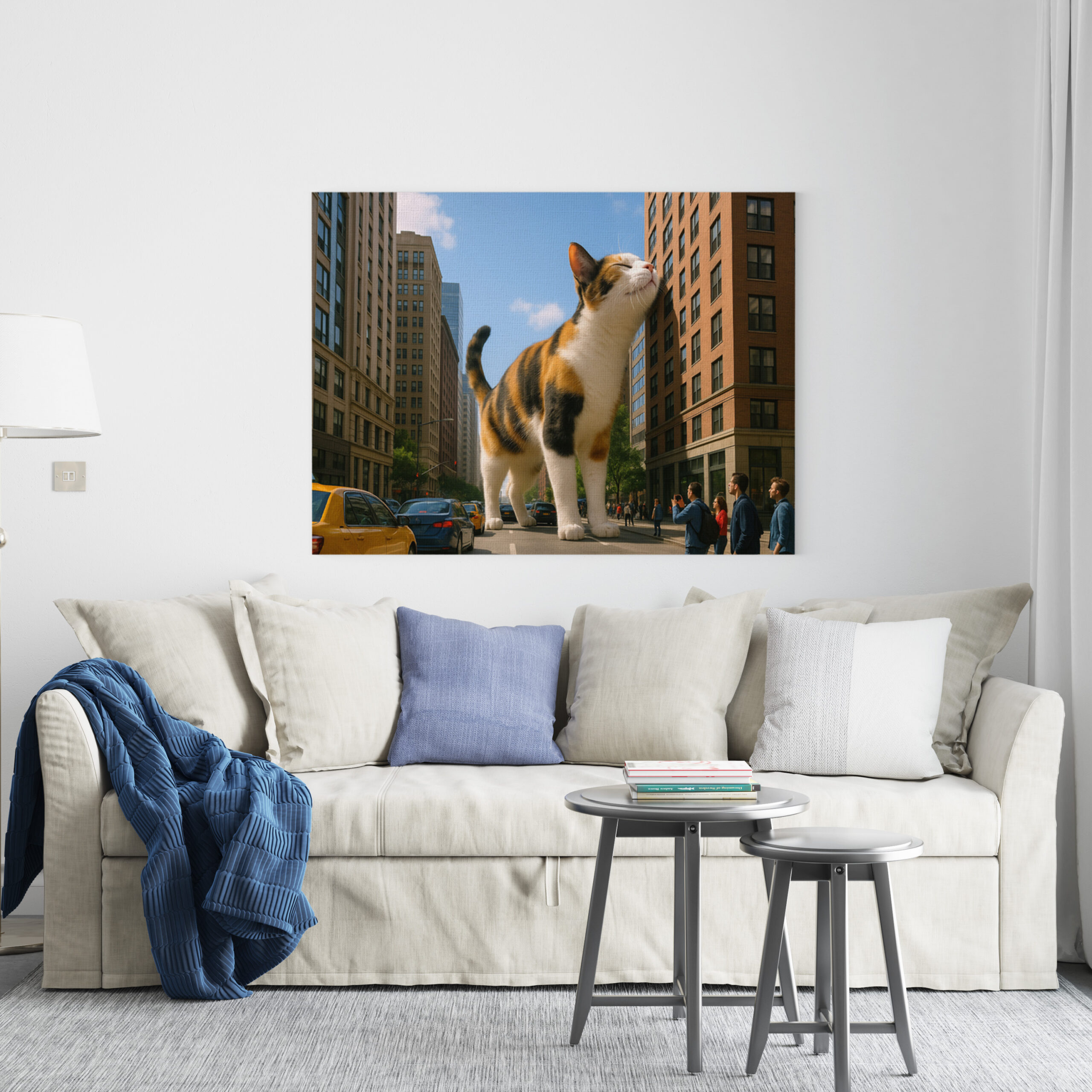 raxxa Canva: Mein liebstes Gebäude - Katze mit Hochhaus - immagine 2