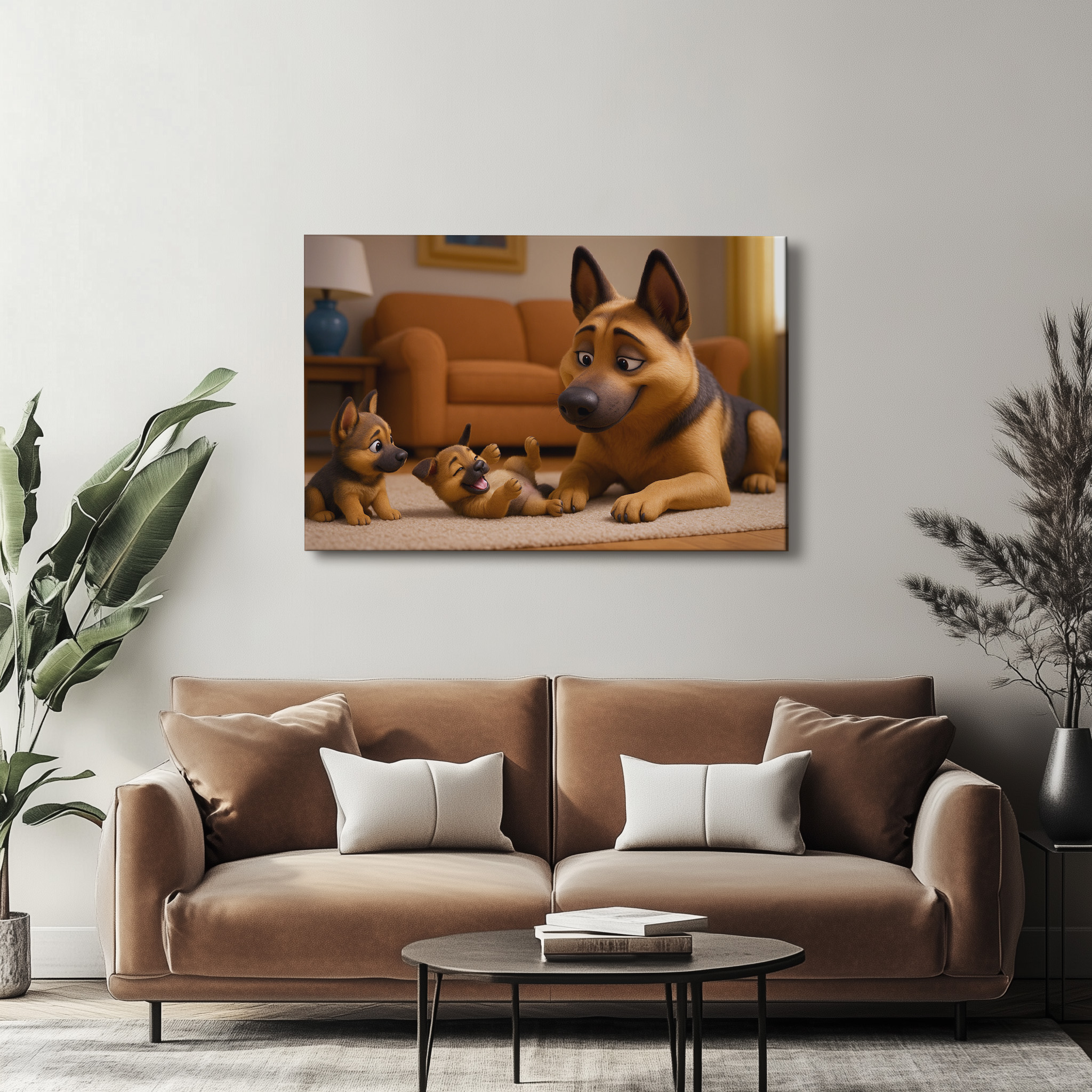 raxxa Canva: Schäferhund mit seinen Welpen in der Wohnung - Image 3