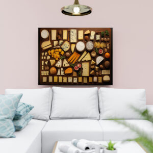 raxxa Canva: Arrangement von Käse Variationen