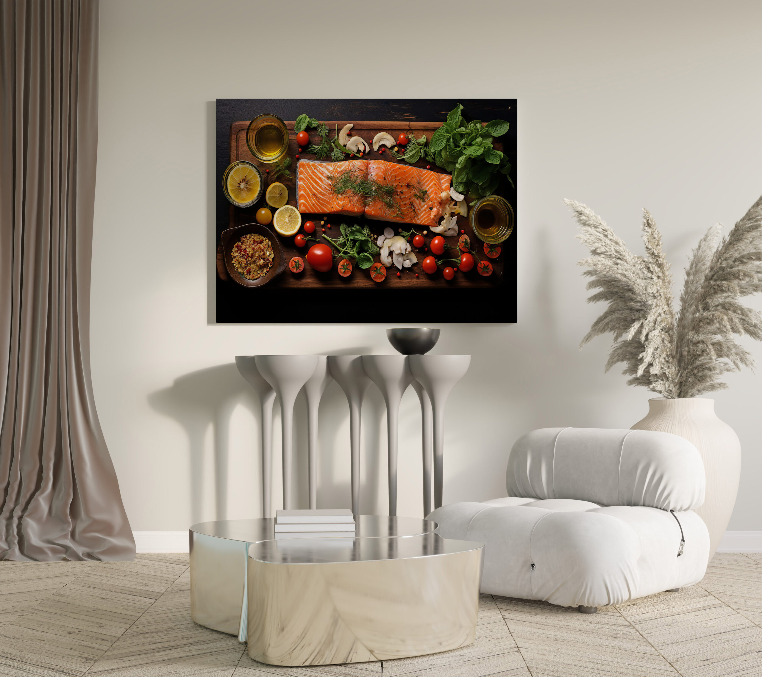 raxxa Canva: Arrangement von Lachs mit Gemüse – Bild 3
