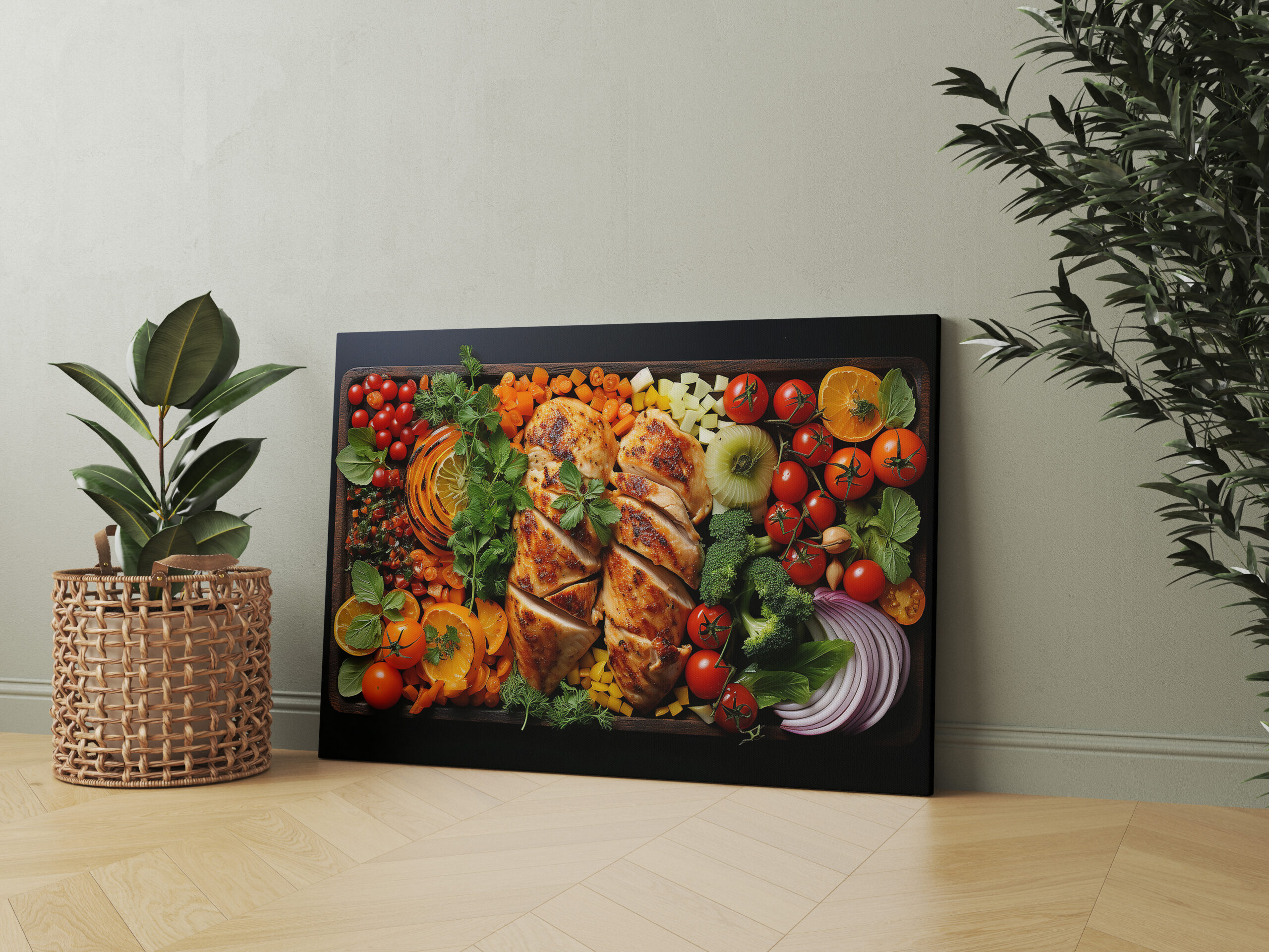 raxxa Canva: Arrangement mit Hühnchen Fleisch und Gemüse – Bild 2