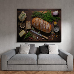 raxxa Canva: Arrangement mit Brot und Butter