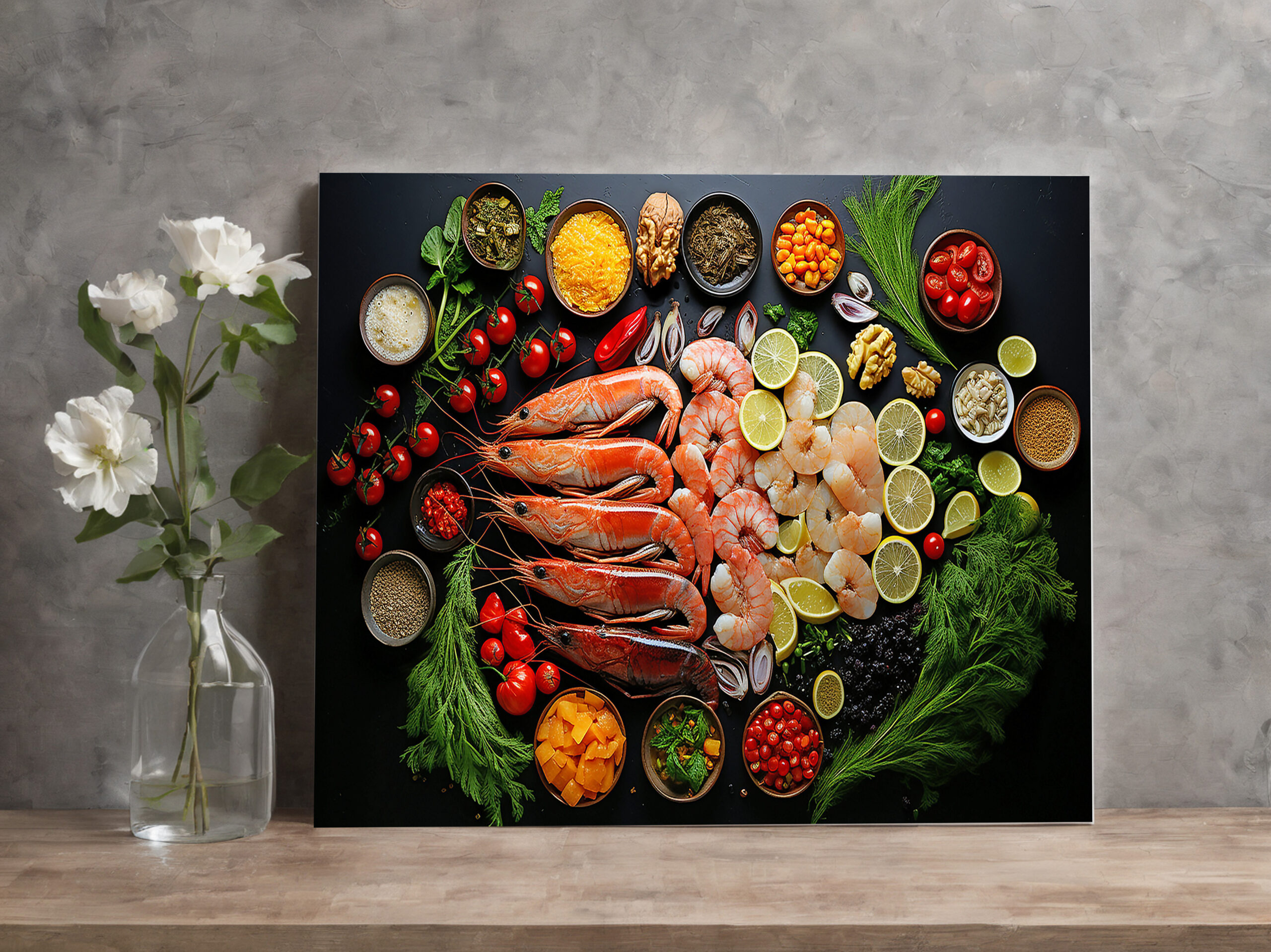 raxxa Canva: Arrangement mit Shrimps und Gemüse - Imagen 3