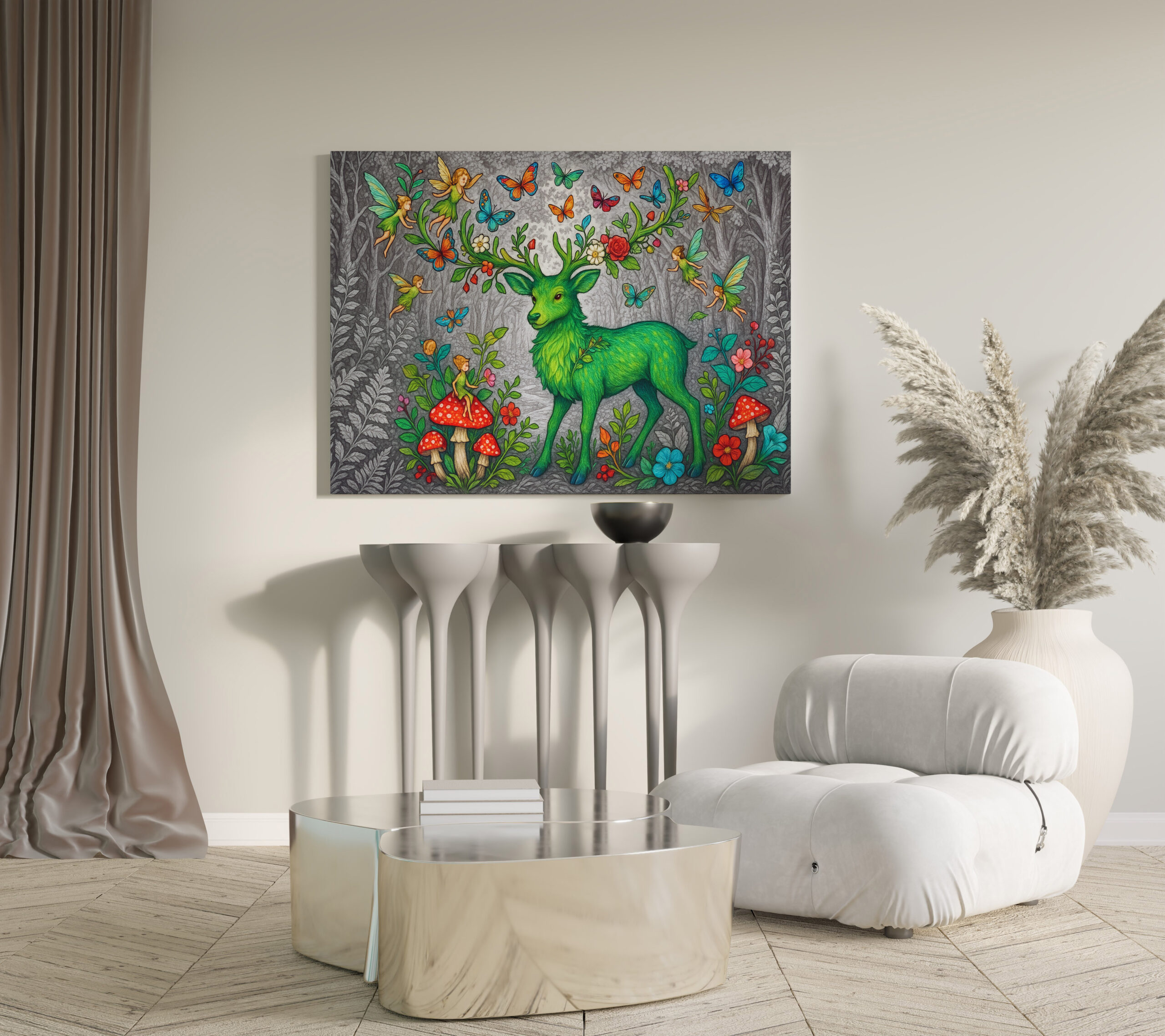 raxxa Canva: Waldgeist und Elfenhirsche - mystische Wesen – Image 3