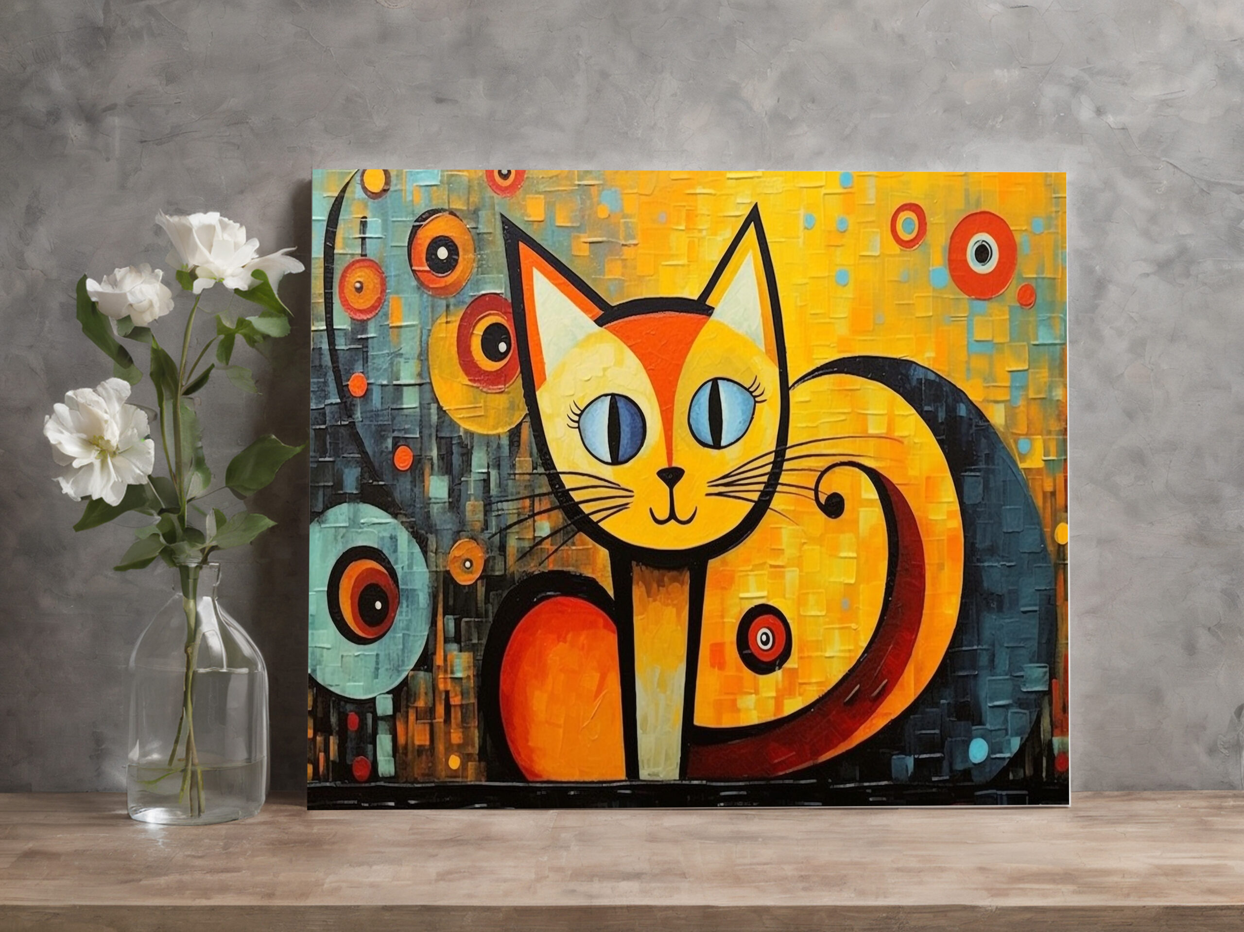 raxxa Canva: Katzenkunst Im Stil von Wassily Kandinsky - immagine 3