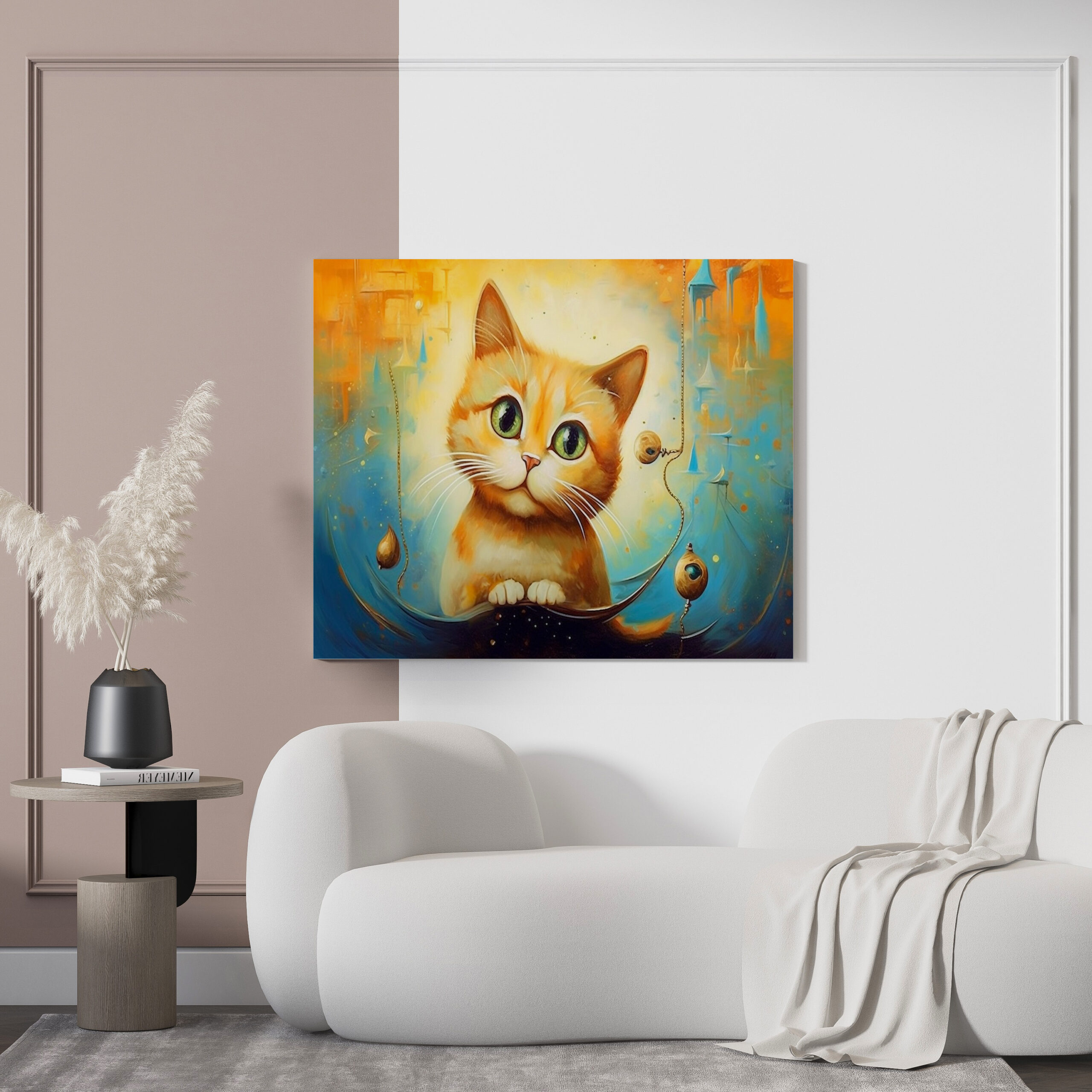 raxxa Canva: Fröhliche Katzenkunst im Stil von Salvador Dali - immagine 3