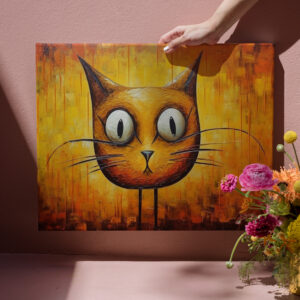raxxa Canva: Absurde Katzenkunst Im Stil von Salvador Dali