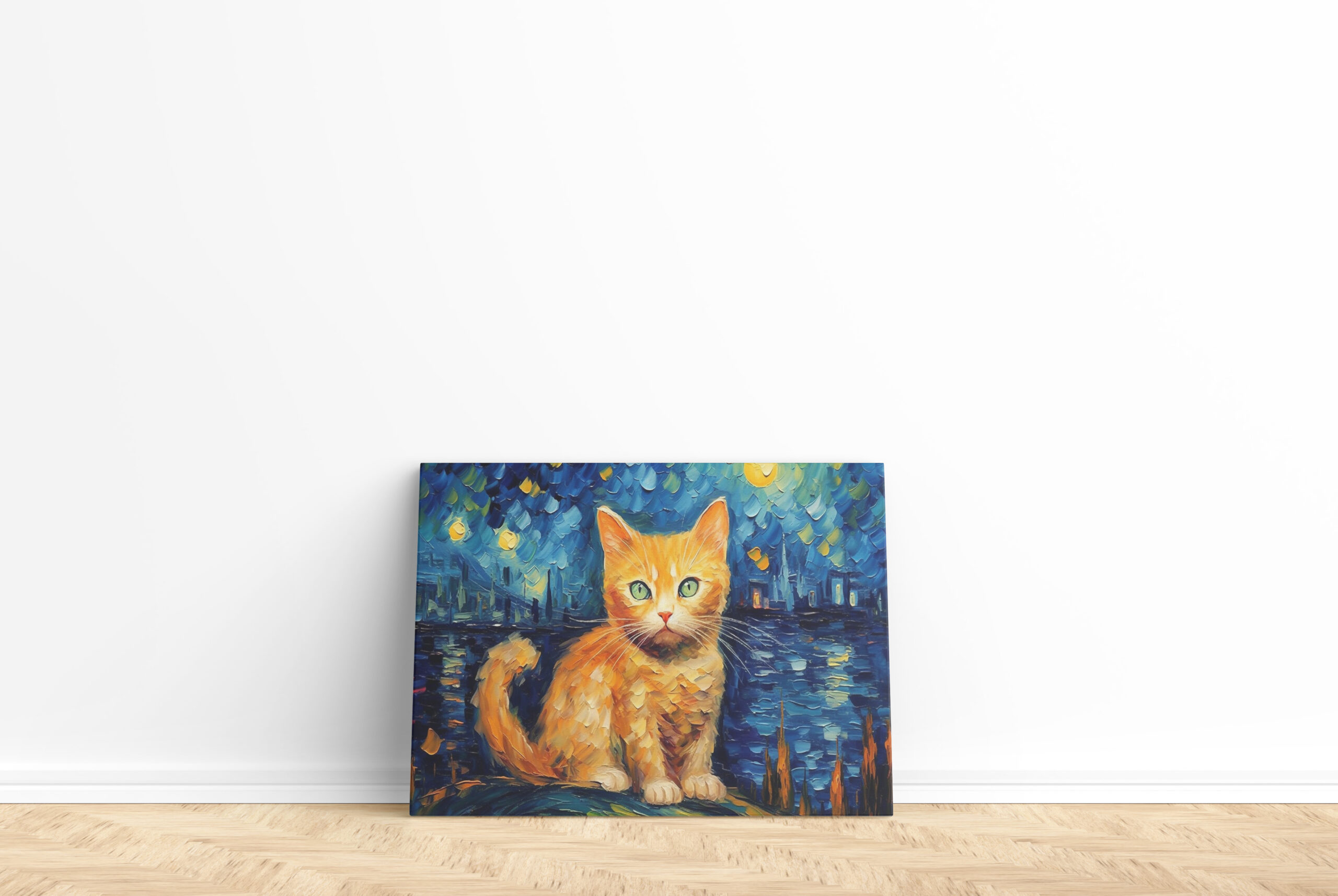raxxa Canva: Drollige Katzenkunst Im Stil von Vincent van Gogh – Bild 2