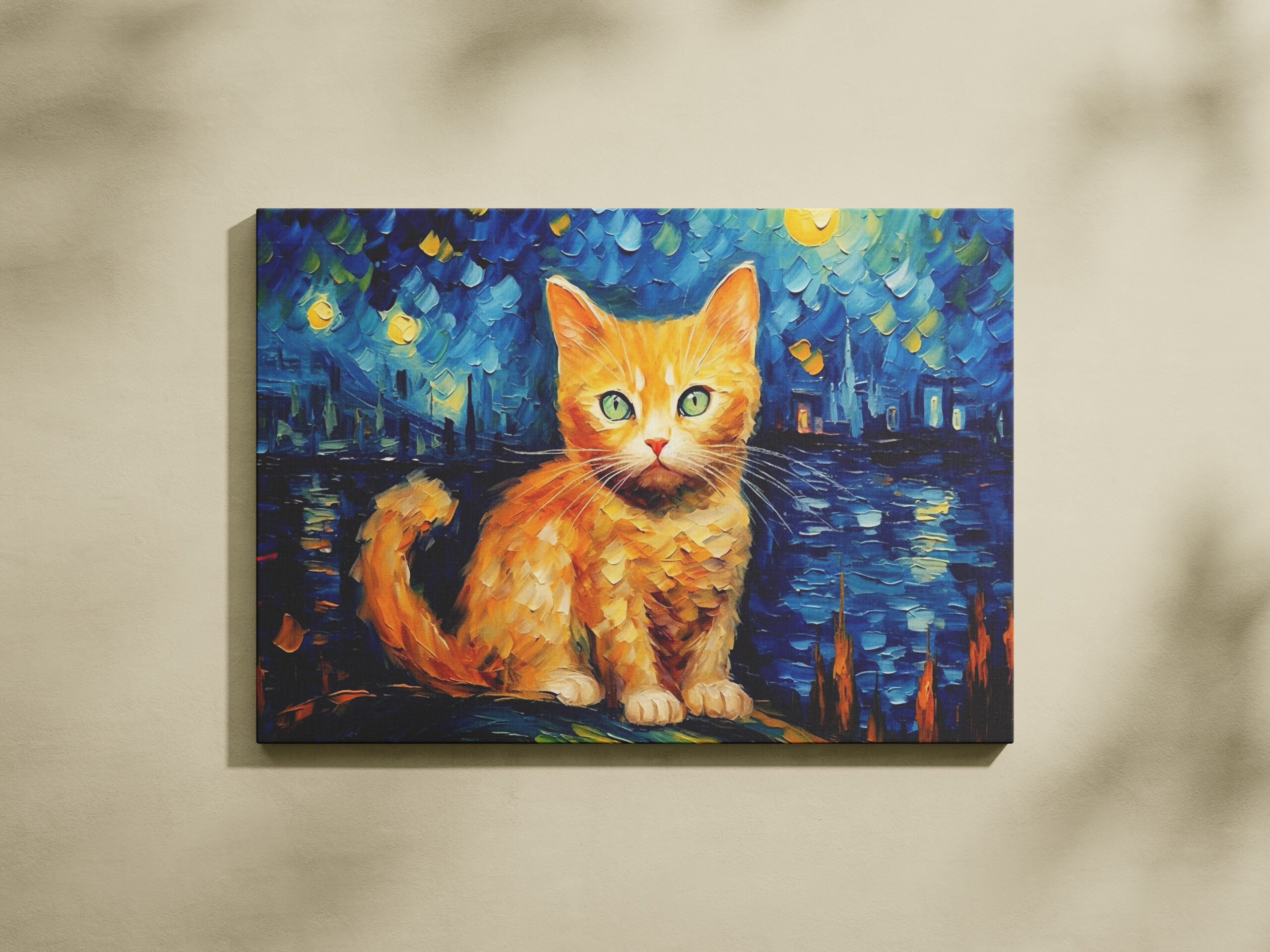 raxxa Canva: Drollige Katzenkunst Im Stil von Vincent van Gogh – Bild 3
