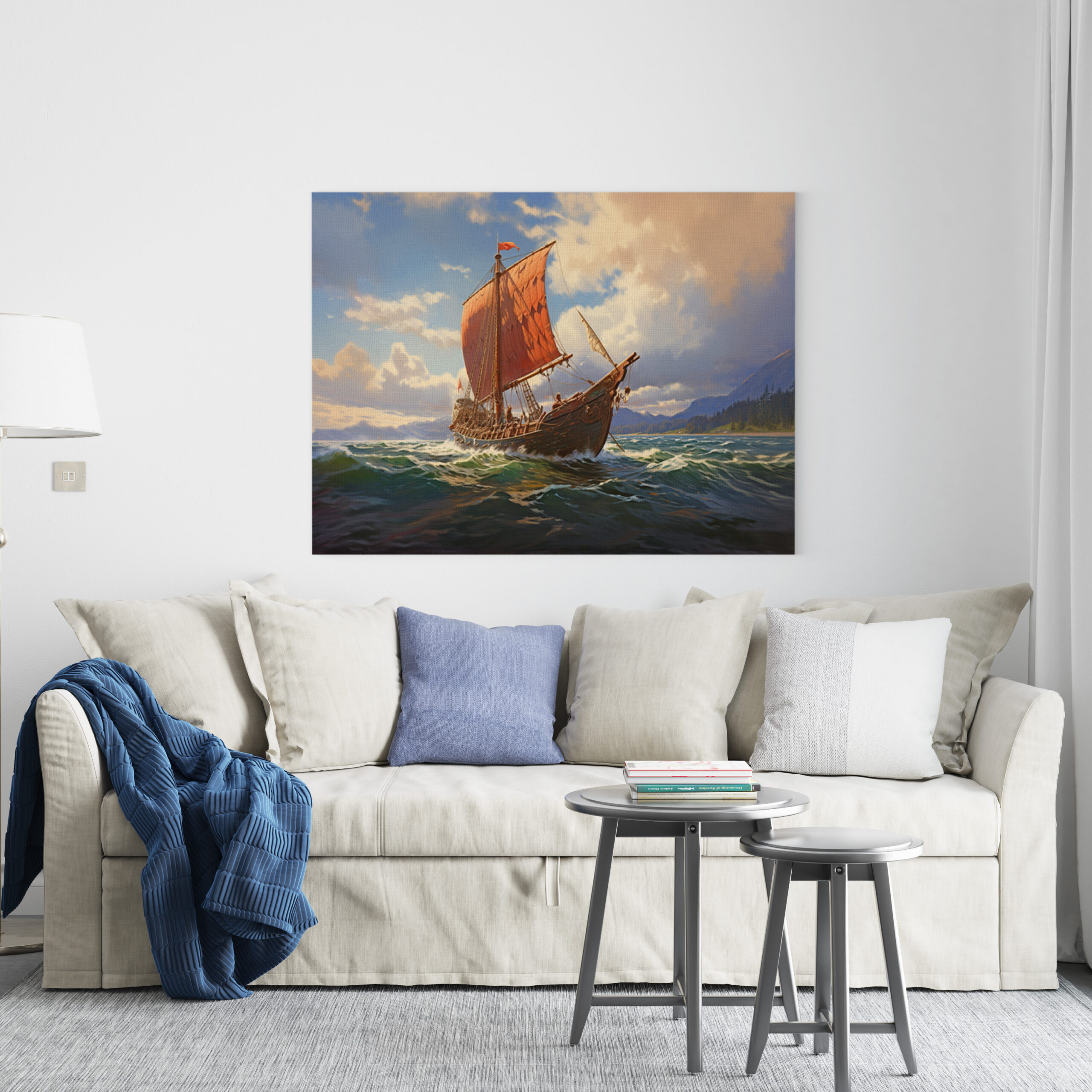 raxxa Canva: Wikingerschiff an der Küste - immagine 2