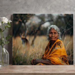 raxxa Canva: Frau der Aborigines im Busch