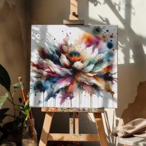 raxxa Canva: Colorful Watercolor Blossom